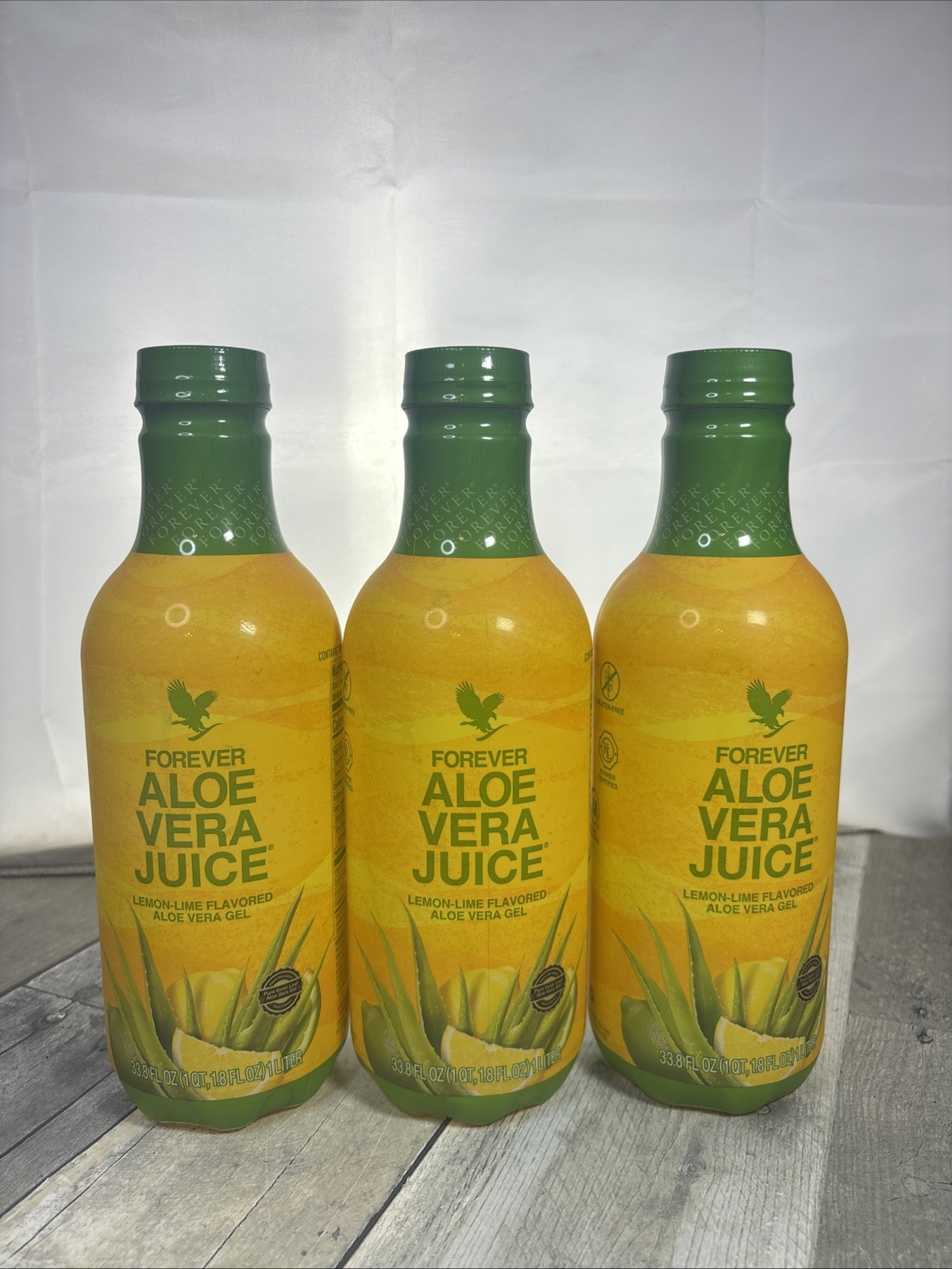Forever Aloe Vera Juice 33.8 fl.oz Original Rare (Lot Of 3)