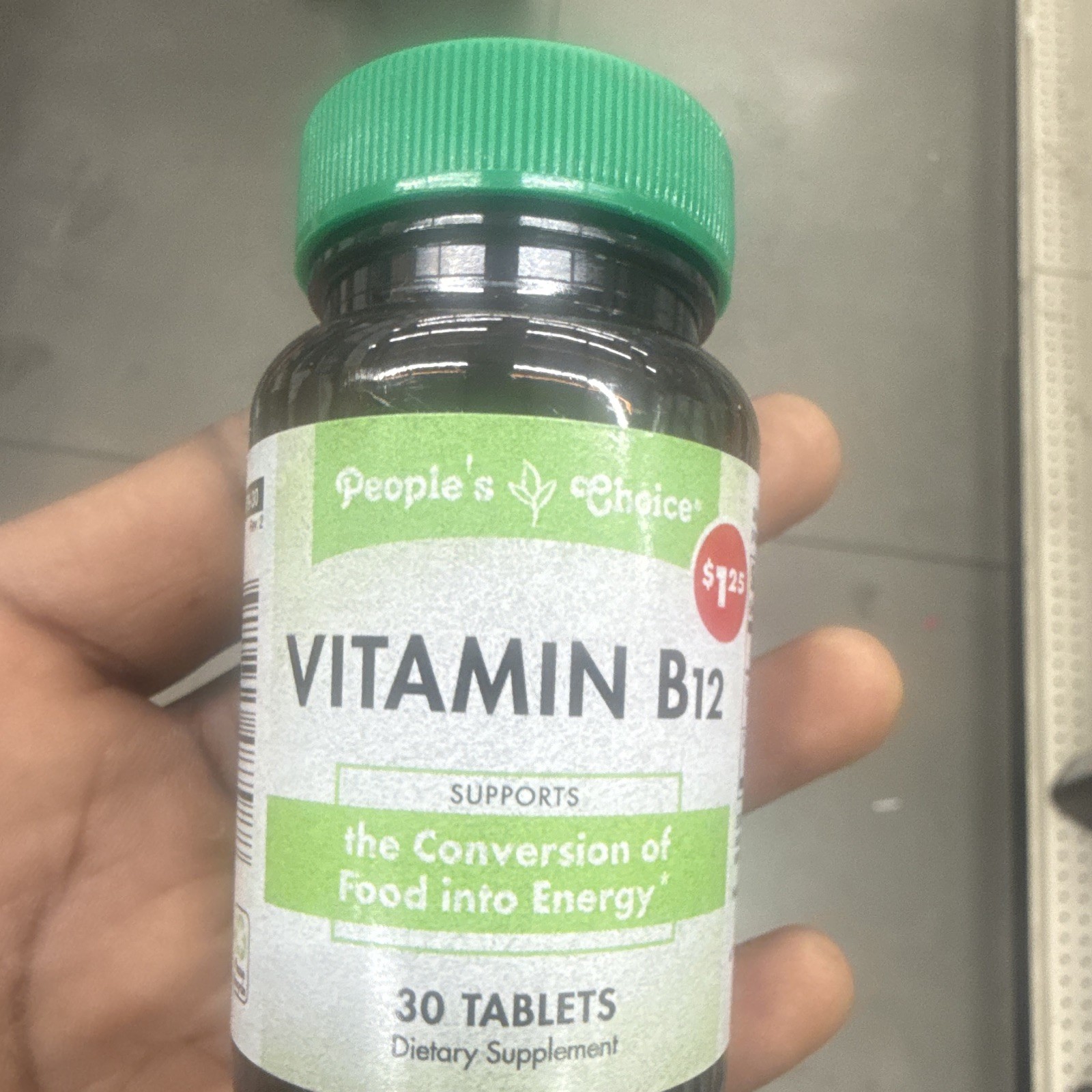 Lot Of 2 People’s Choice Vitamin B12 Supports Energy 30 Tablets New