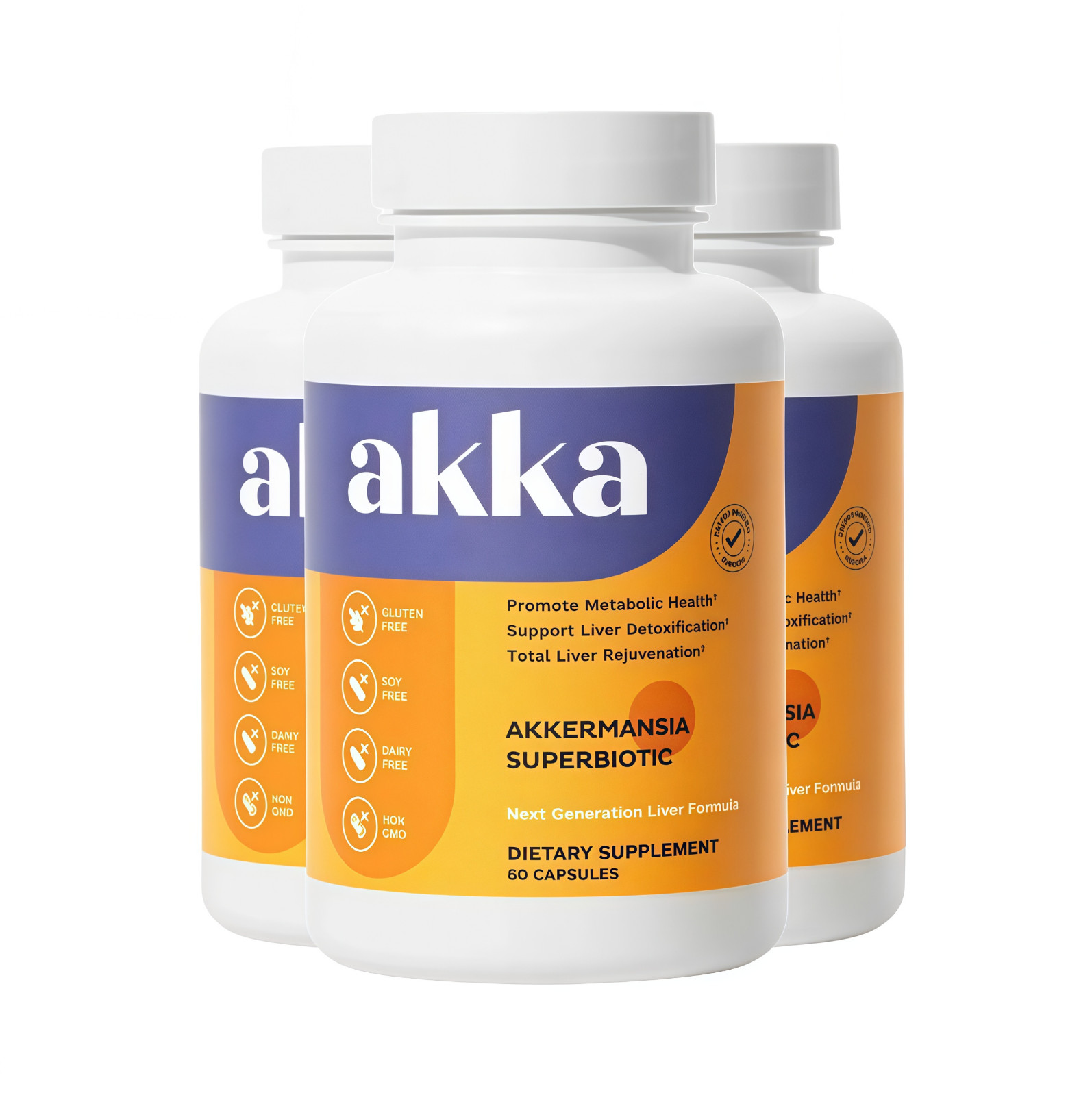 3PCS-AKKA-Premium Liver Detoxify Detox & Repair Superbiotic,Gut Health
