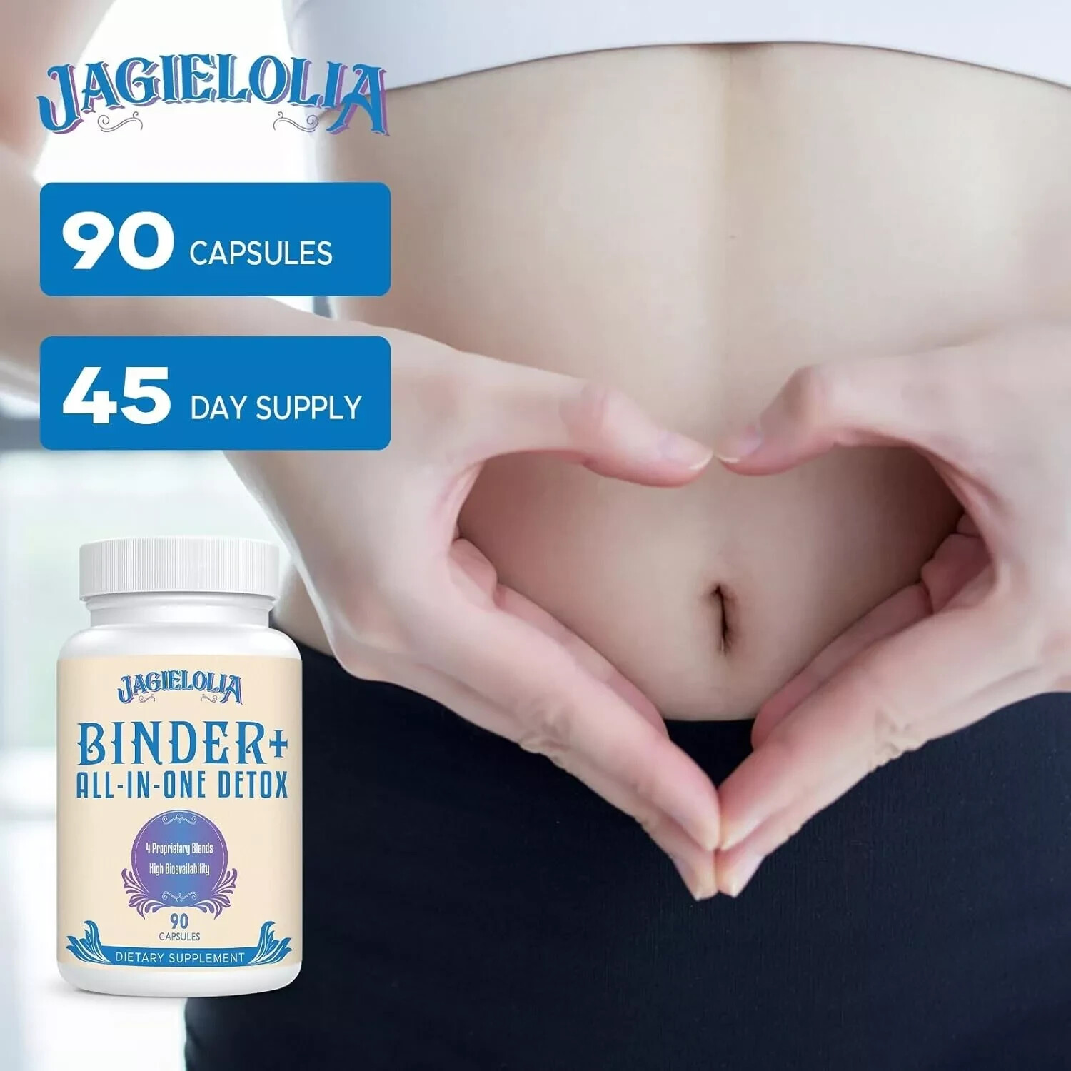All-In-One Detox Binder Supplement 1500 MG – High 90 Count (Pack of 2)