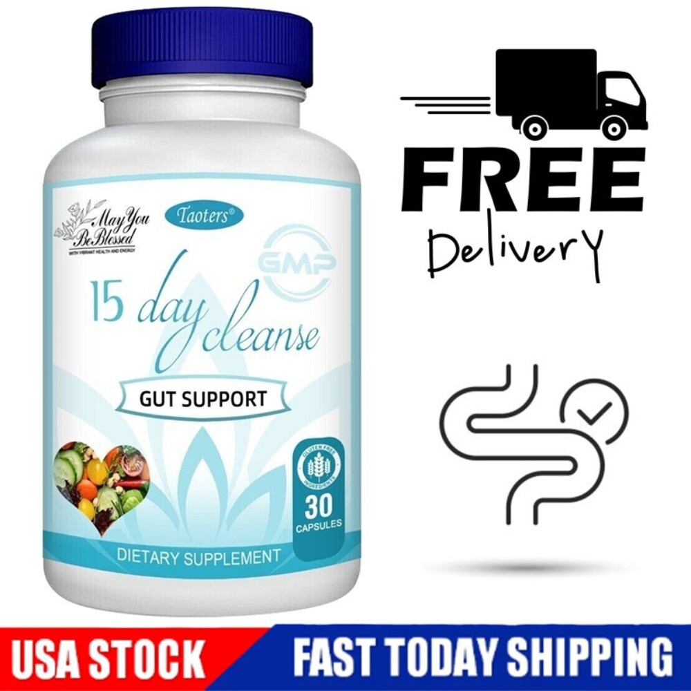 Gut & Colon Support 15 Day Cleanse 30 Capsules Non-GMO