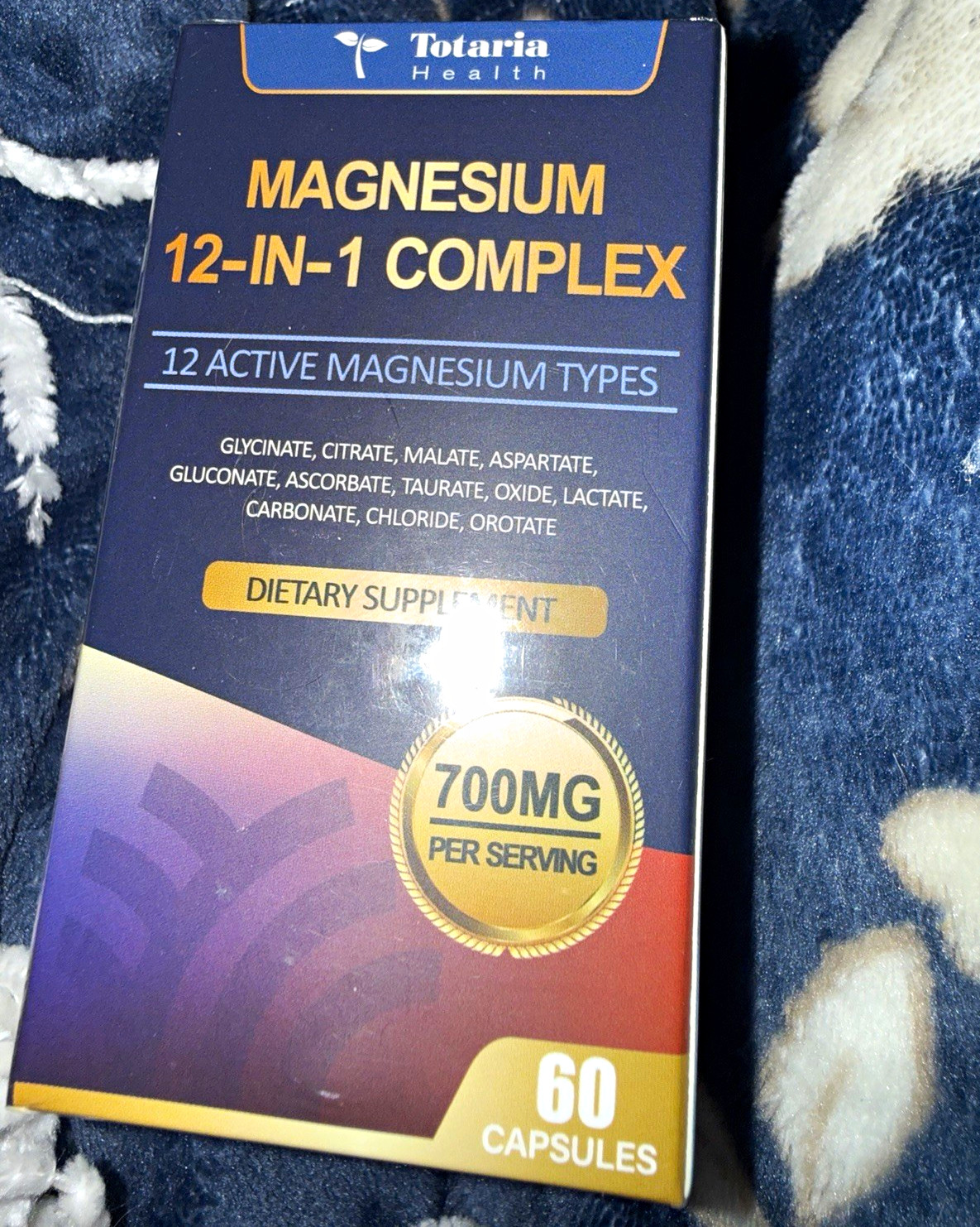 Totaria Health Magnesium 12-in-1 Complex 700mg 60 Gluten-Free exp 5-2031 new