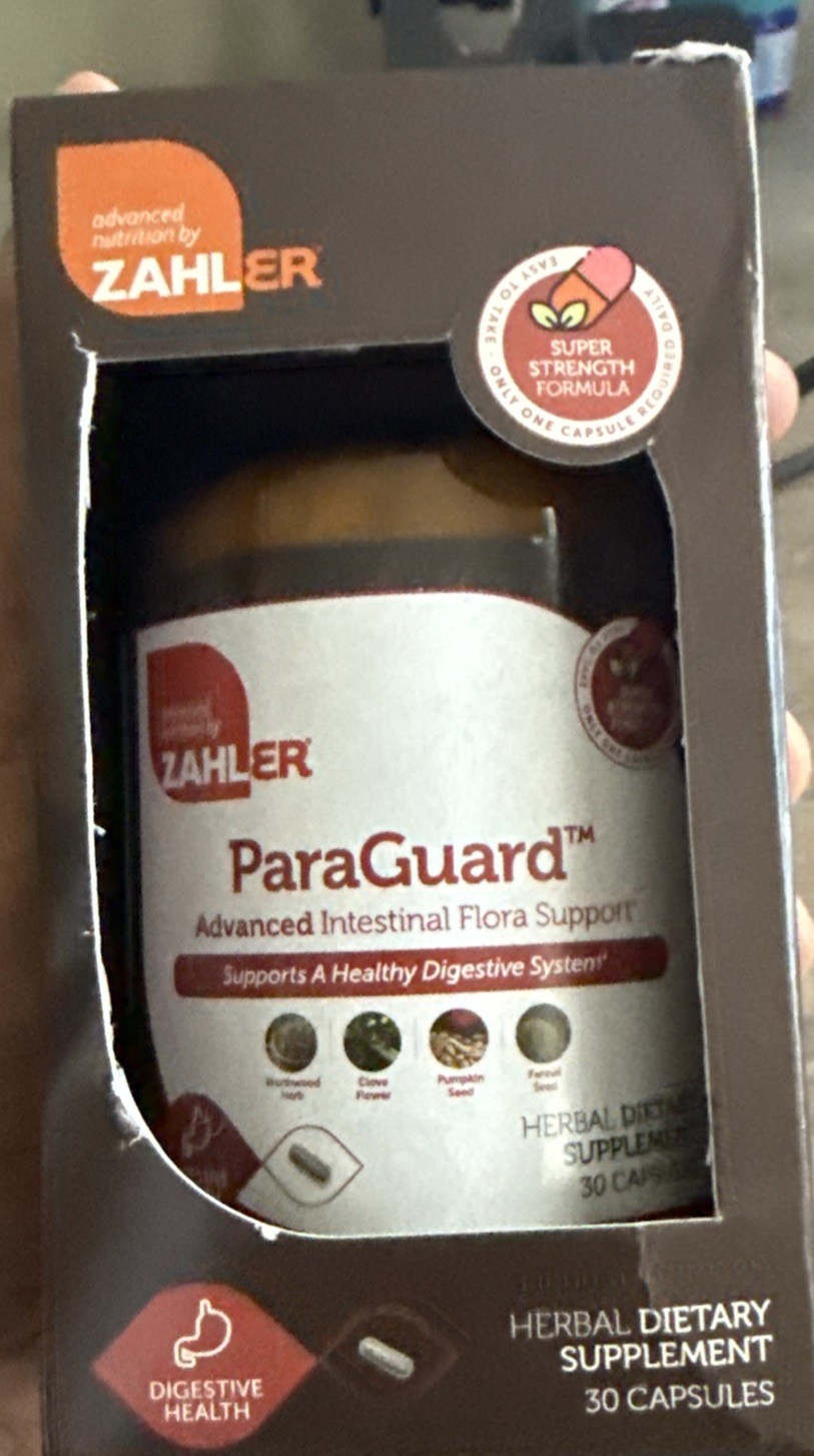 Zahler – ParaGuard Capsules – Gut Health Supplement – 30 Ct New Sealed In Box