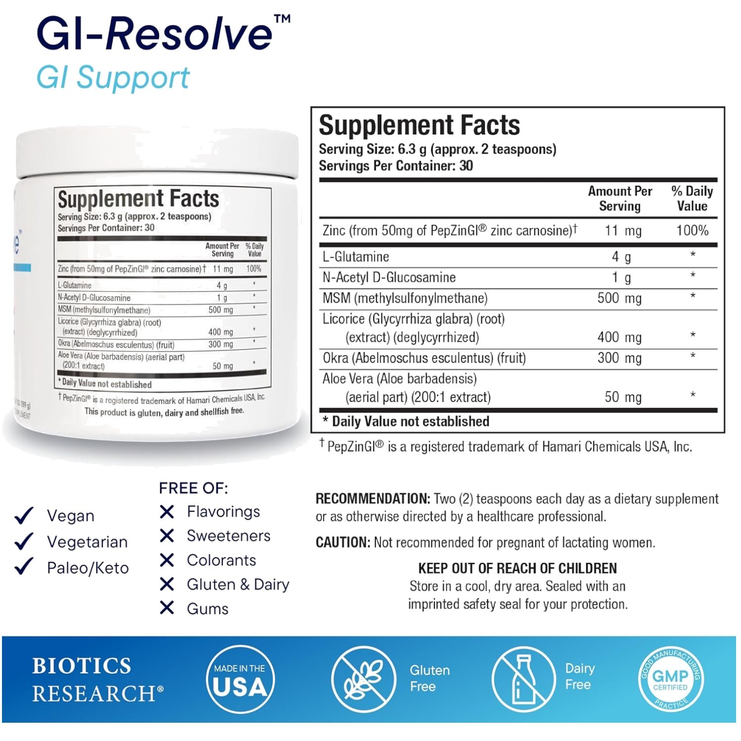 Gut Lining Healing – Gastrointestinal Function – 6.7oz