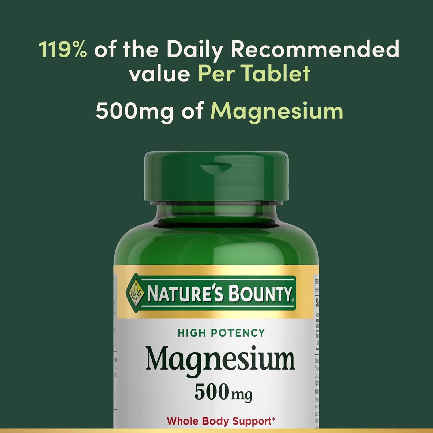 Magnesium 500mg 400 Tablets Bone Muscle Support High Potency Mineral Supplement