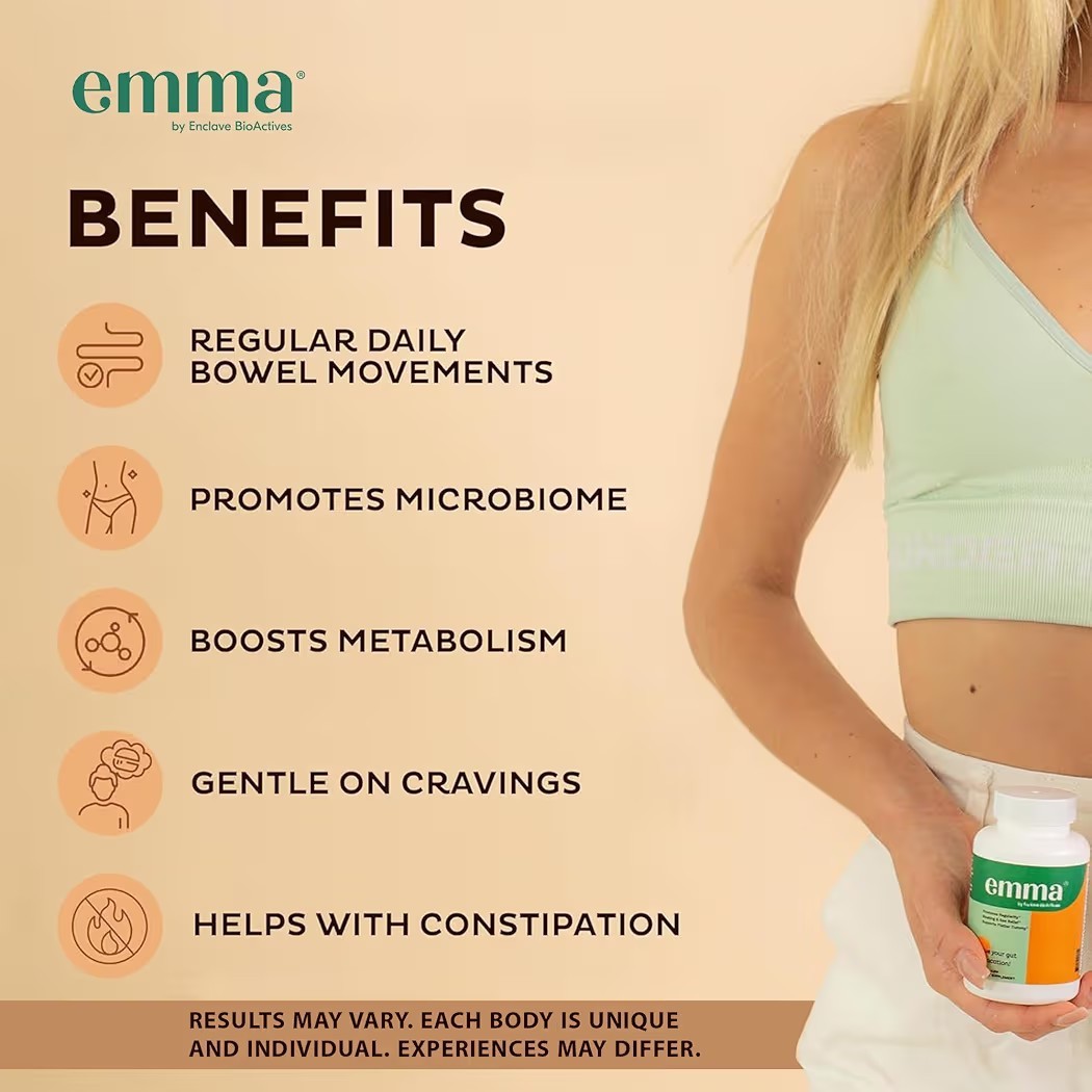 Emma Gut Health Supplement for Gas & Bloating Relief,Leaky Gut Repair,60 Capsule