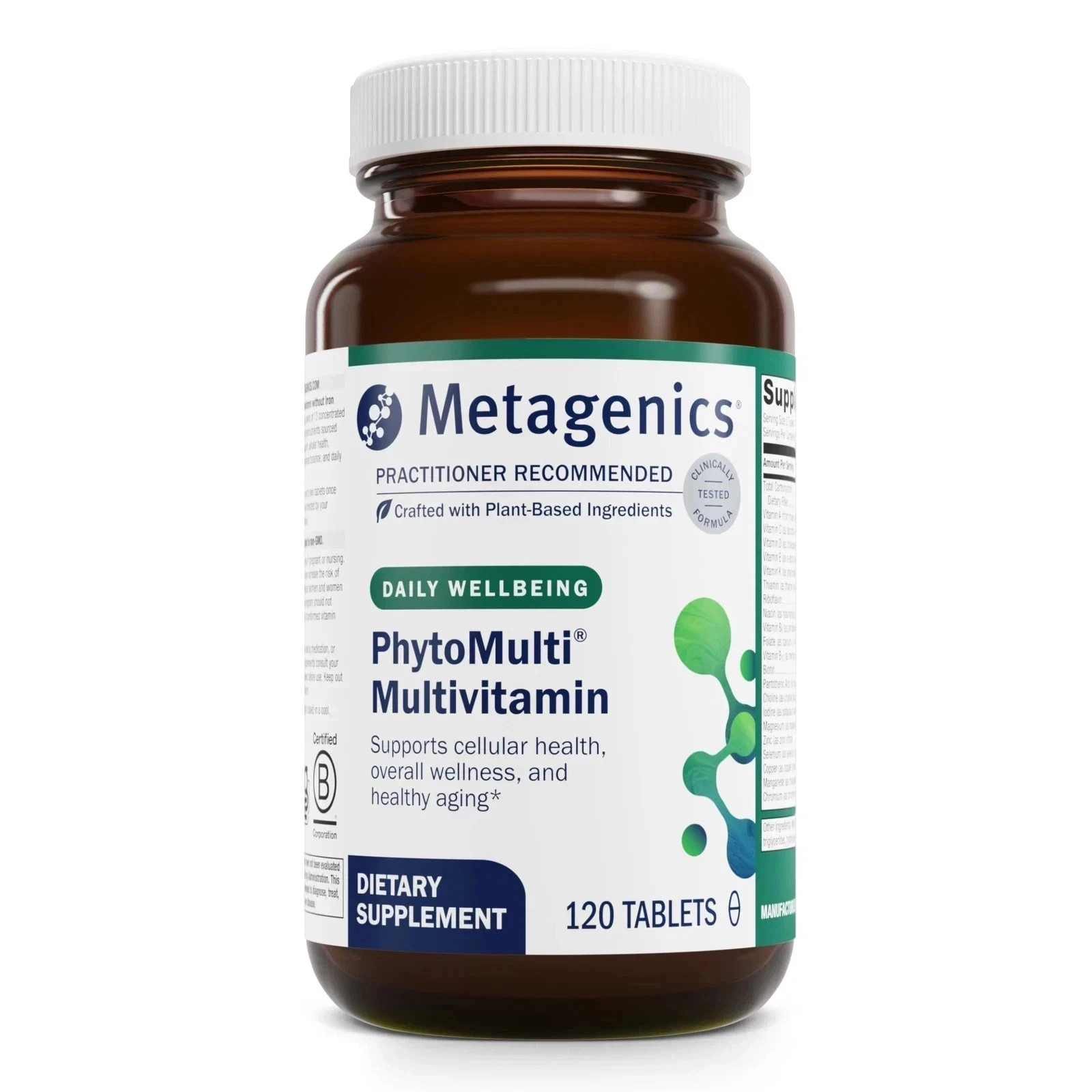 Metagenics PhytoMulti Multivitamin Without Iron 120 Tablets Daily Health