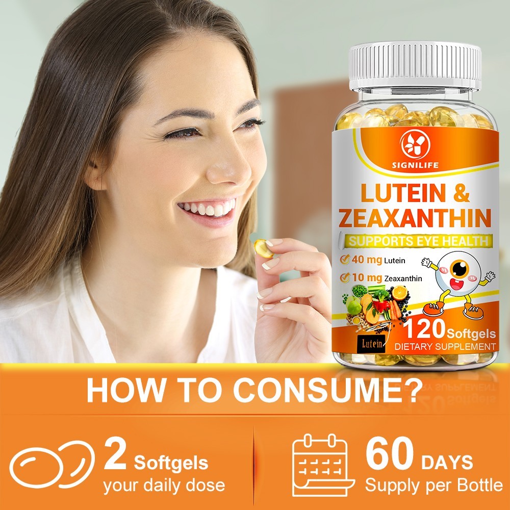 120 Capsules Lutein & Zeaxanthin 50mg Non-GMO Eye Health Support Vitamins-