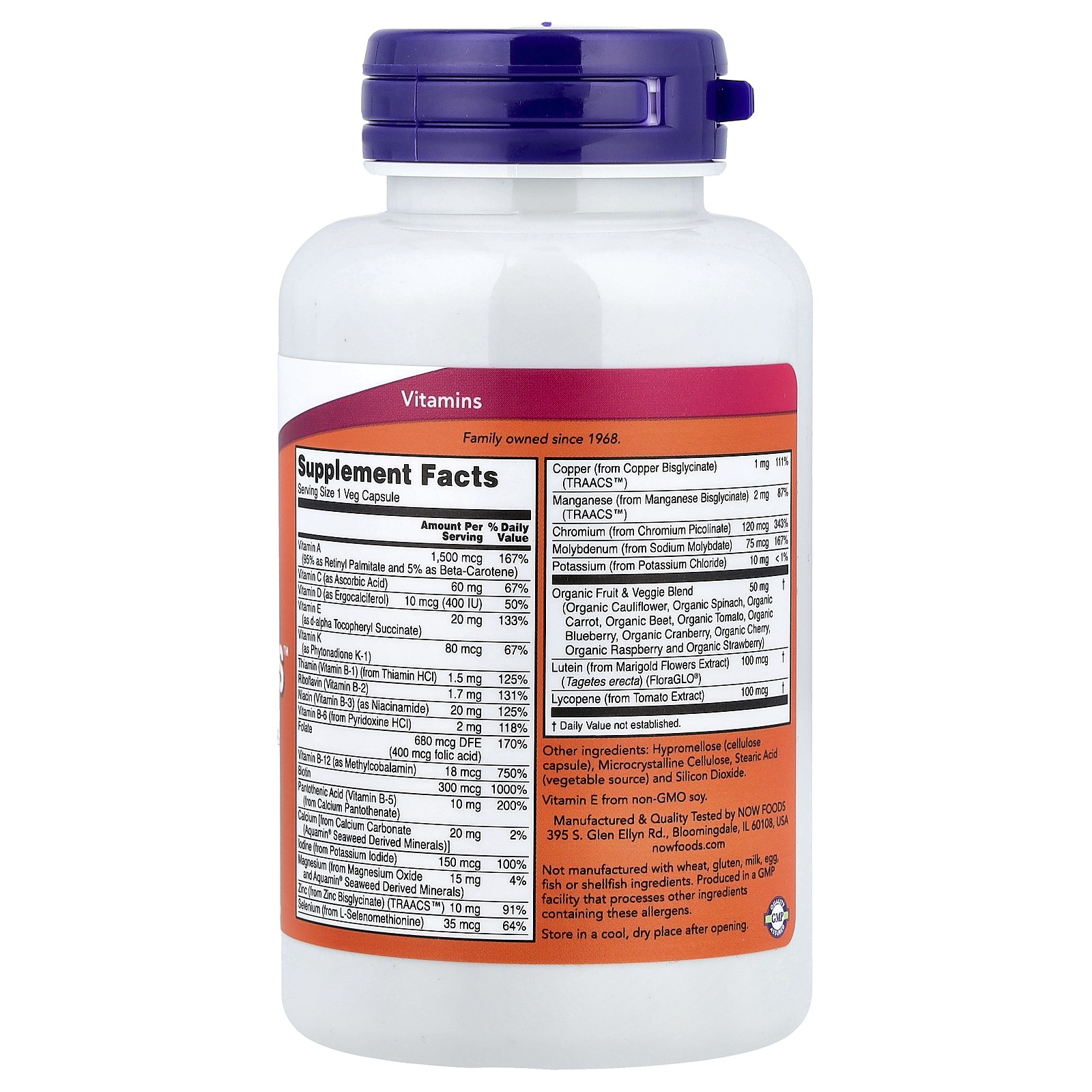 Daily Vits, Multi Vitamin & Mineral, 120 Veg Capsules
