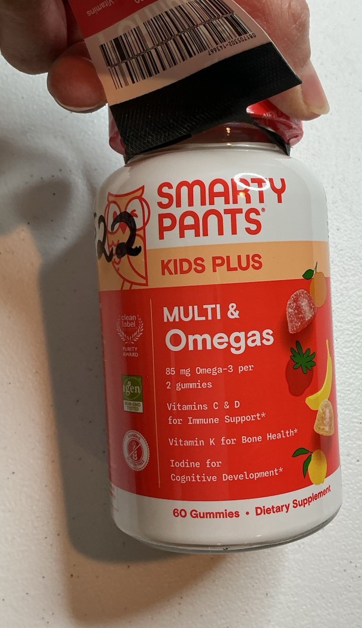 Smarty Pants Multi & Omegas Gummies, Lemon, Orange, and Strawberry 5/26