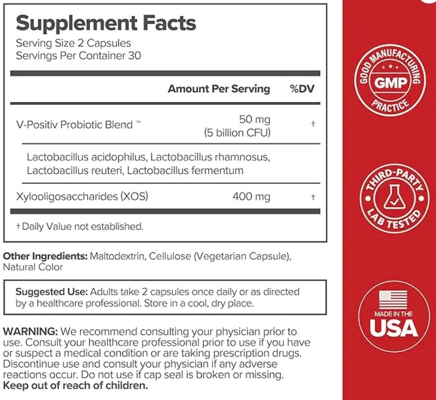 2 PACK URO O Positiv Vaginal Probiotics for Women pH Balance w/ Prebiotic