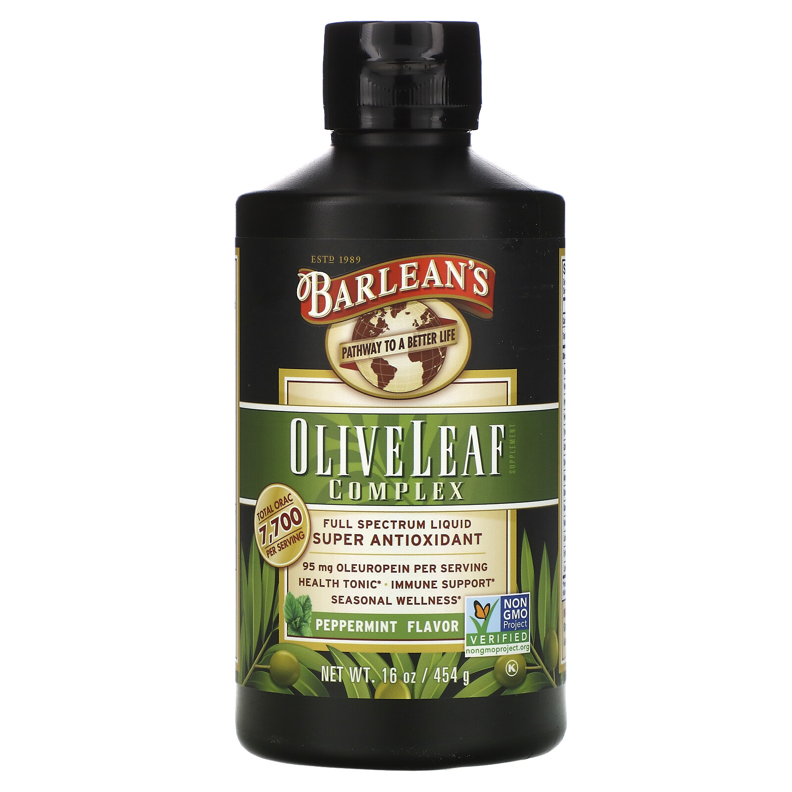 Barlean’s Olive Leaf Complex, Liquid, Herbal Supplements