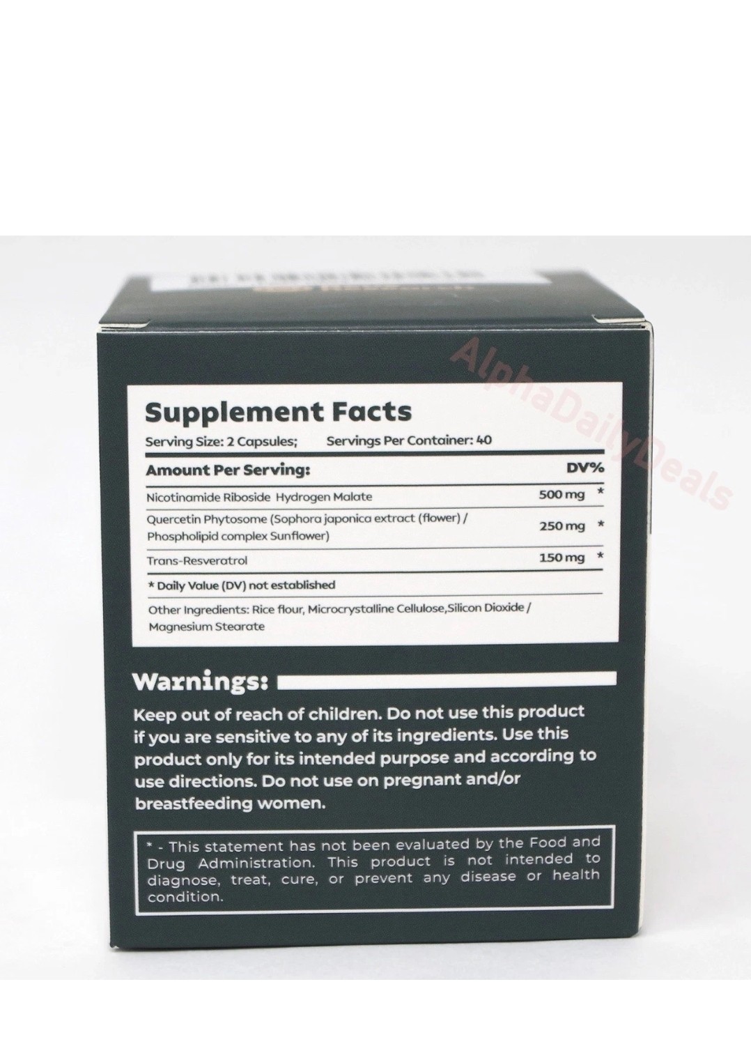 NAD+ Nicotinamide Riboside Resveratrol 900mg Dietary Supplement 80 Capsules #411