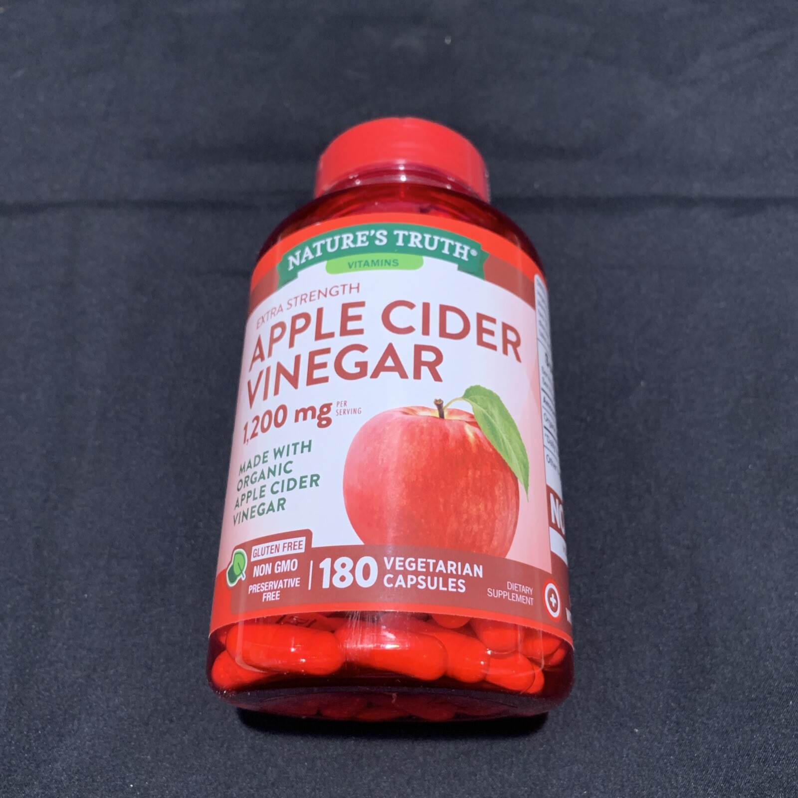 Nature’s Truth Extra Strength Apple Cider Vinegar 1200 mg 180 Capsules (08/2025)