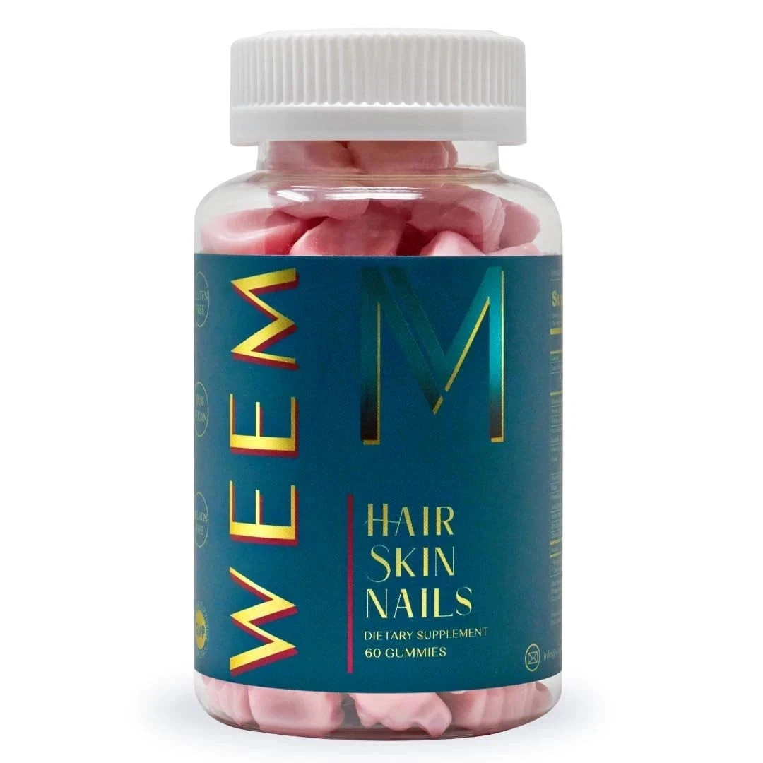 WEEM Hair Skin and Nails Gummies – Supports Healthy Hair – Vegan biotin Vitamins
