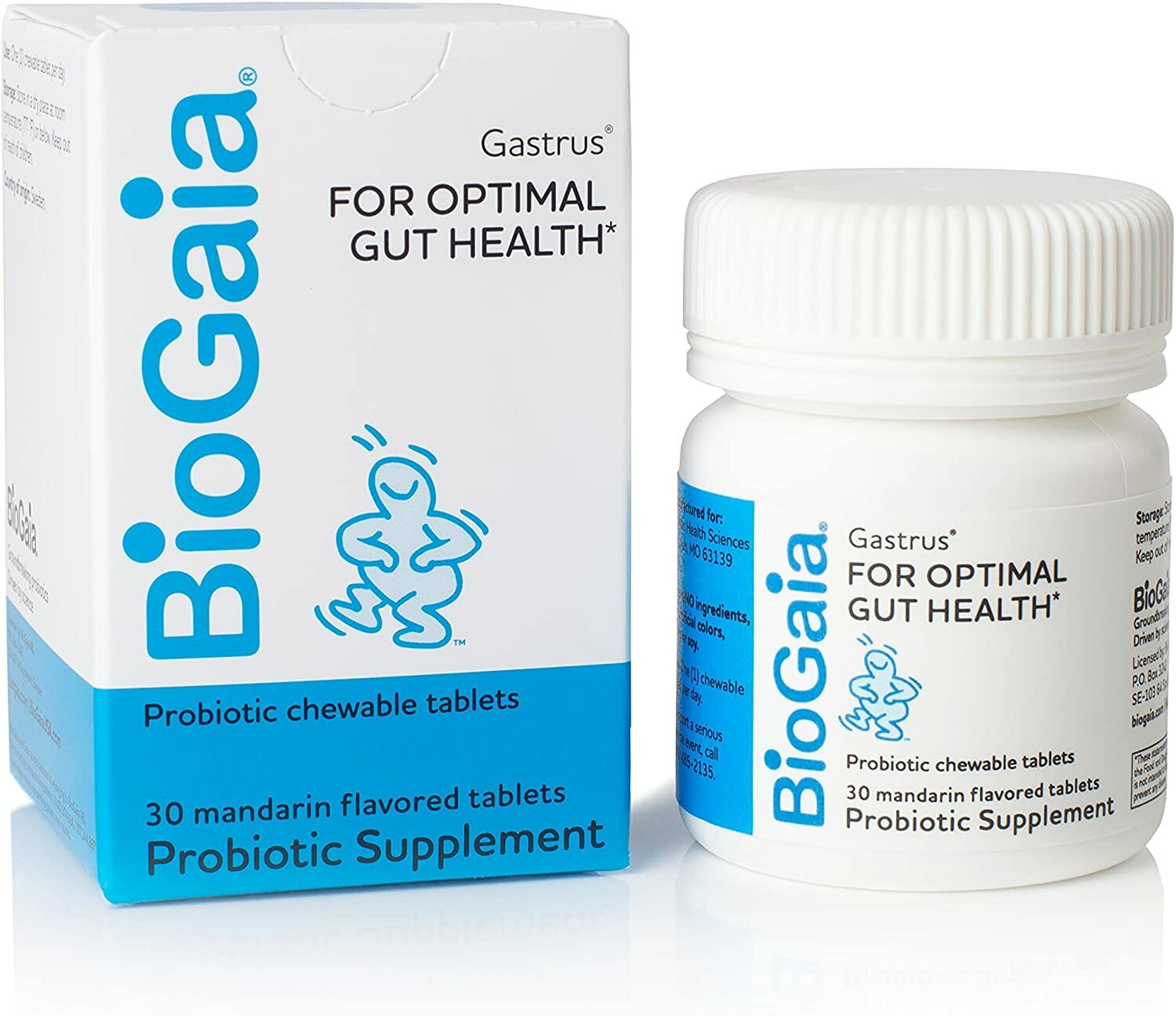 BioGaia Gastrus Chewable Tablets,30 count,1 Pack, for GI Tract