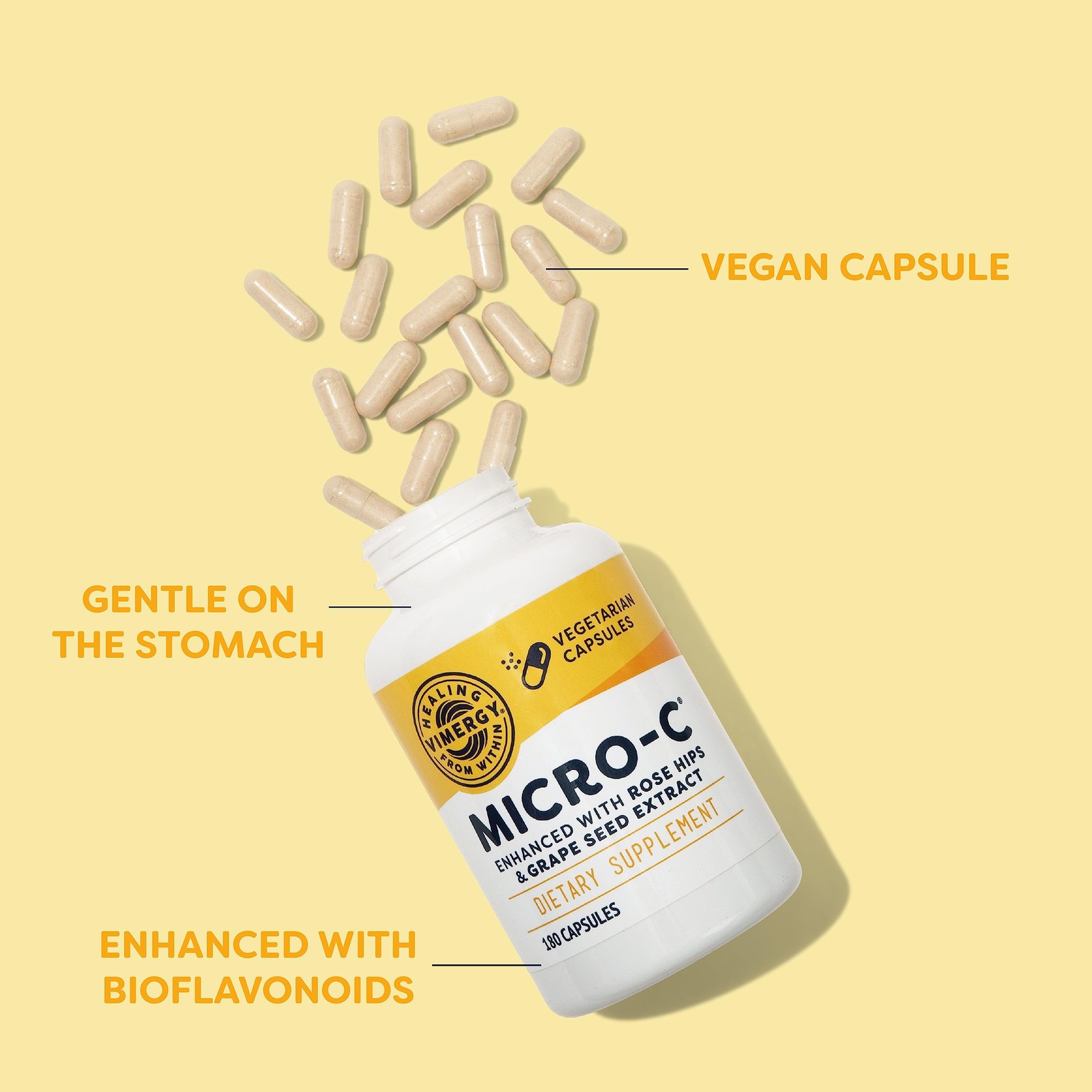 Vimergy Micro-C® Vitamin C Capsules – 500mg per Capsule, Supports Immune