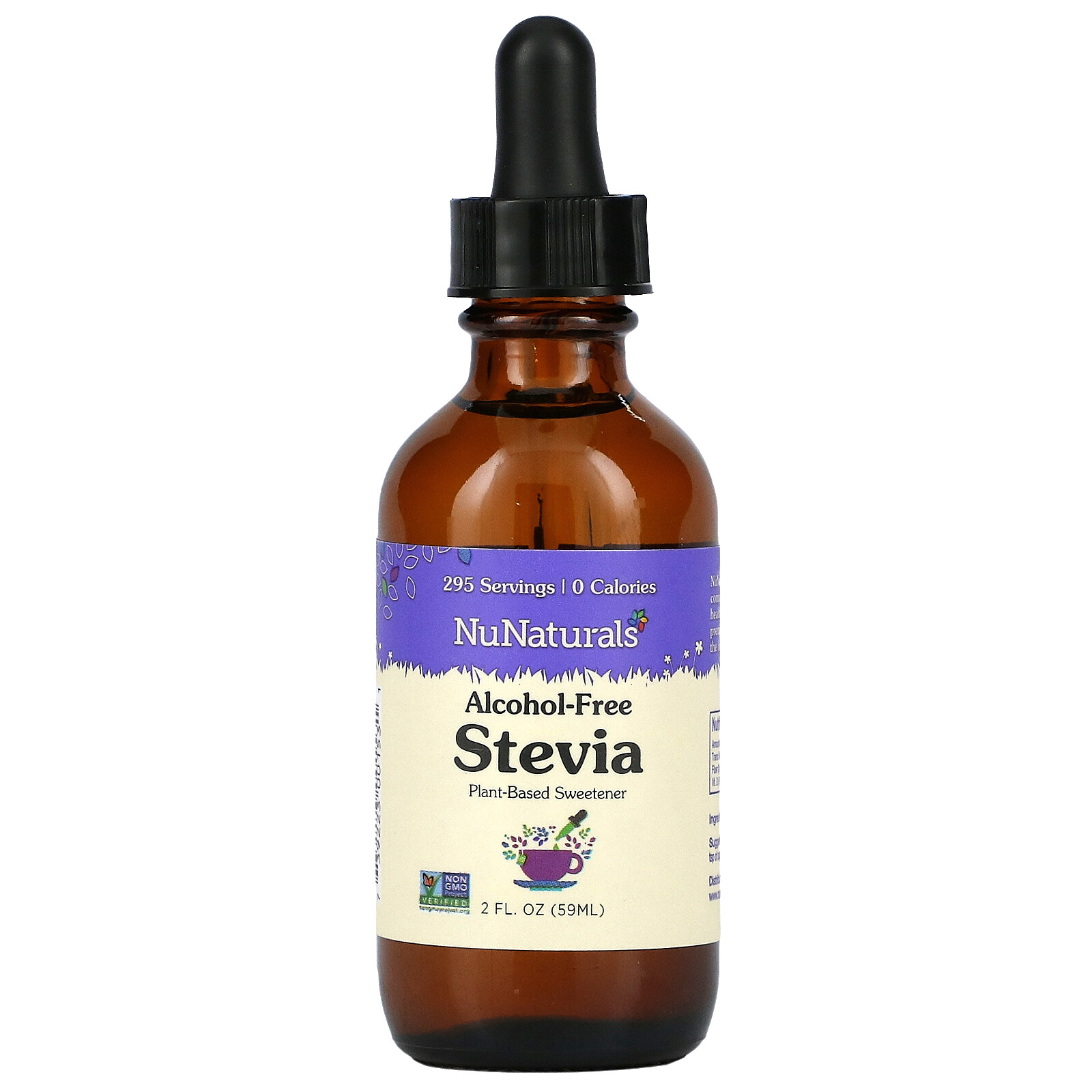 NuNaturals Alcohol Free NuStevia 2 fl oz 59 ml Alcohol-Free, Sugar-Free