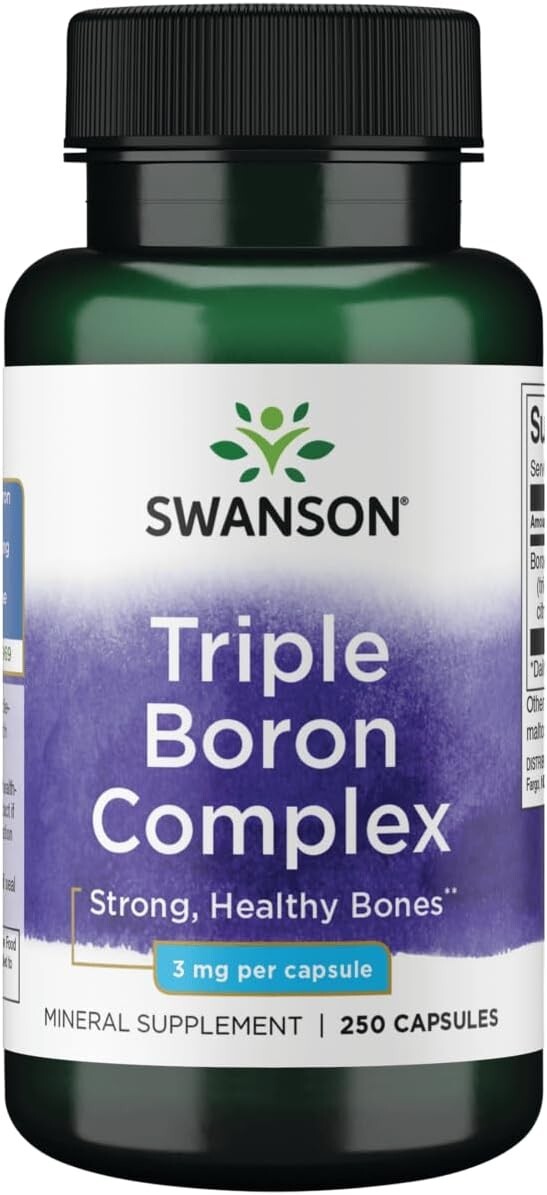 Triple Boron Complex, 3 mg, 250 Caps, Support for Bones & Brain Health Fresh