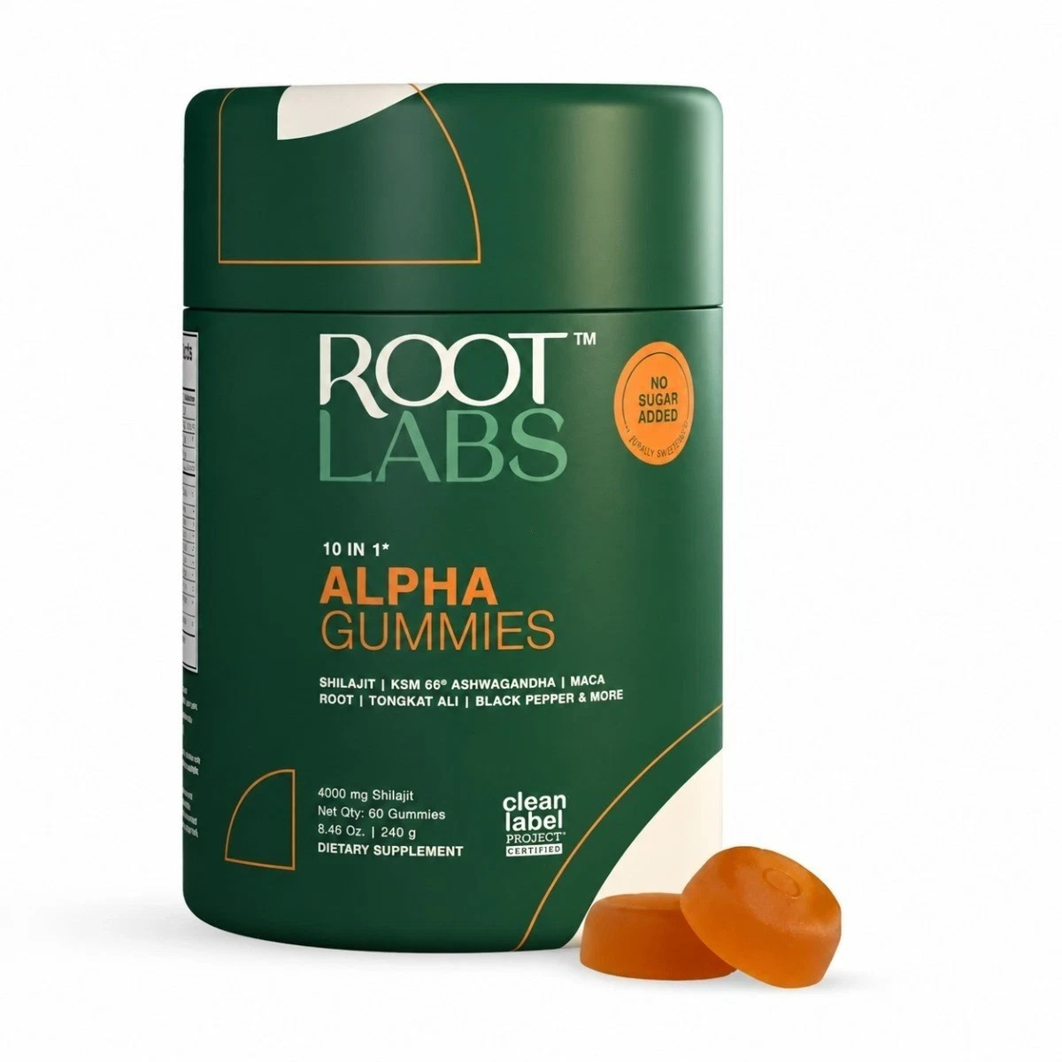Root Labs Alpha Gummies, 4000mg Shilajit, 10-in-1 Blend, 60 Count