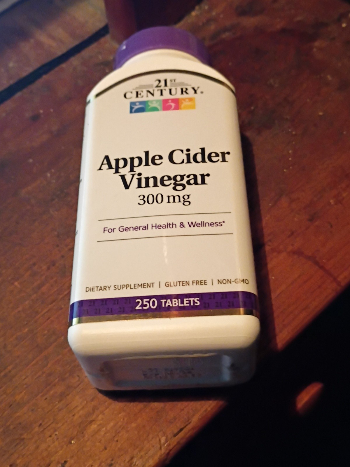 Gluten Free Apple Cider Vinegar Supplement 250 Count Metabolism Support -08/2026