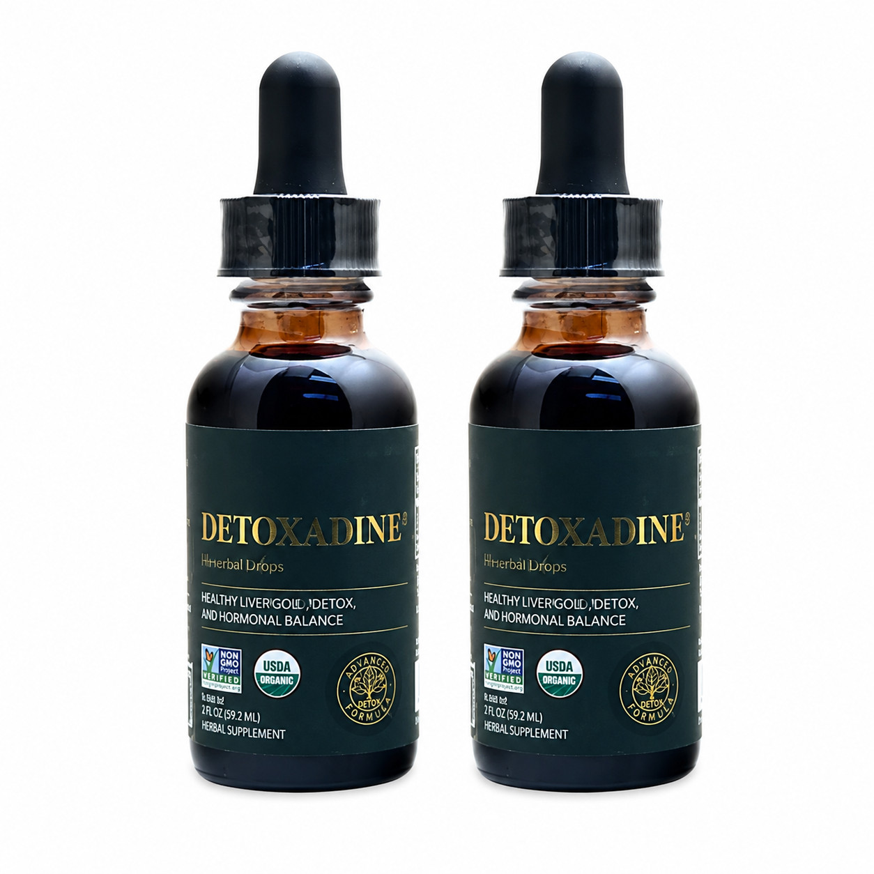 Global Healing Detoxadine Nascent Iodine 1 fl.oz pack of 2