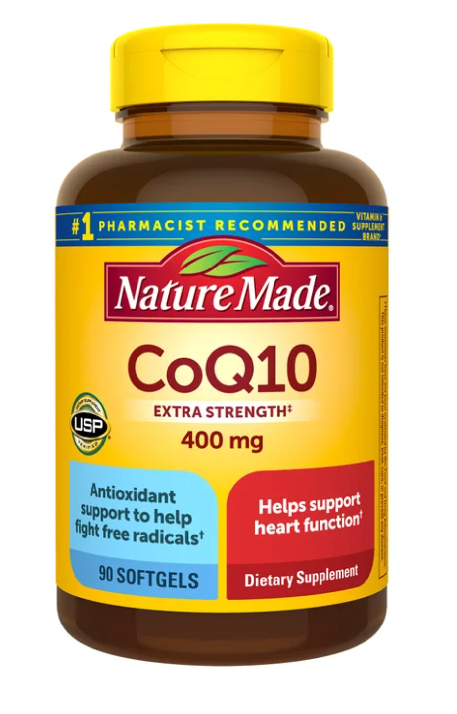 Nature Made CoQ10 400mg Extra Strength 90 Softgels Heart Health Antioxidant Supp