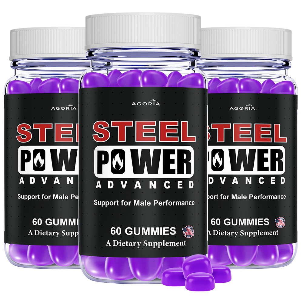 (3 Pack) Steel Power Gummies for Men Performance , SteelPower Supplement Gummies
