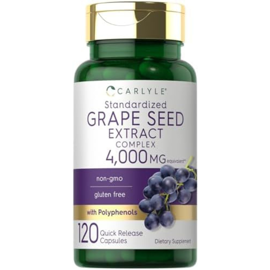 Grape Seed Extract Capsules 4,000Mg 120 Count Standardized Extract Complex