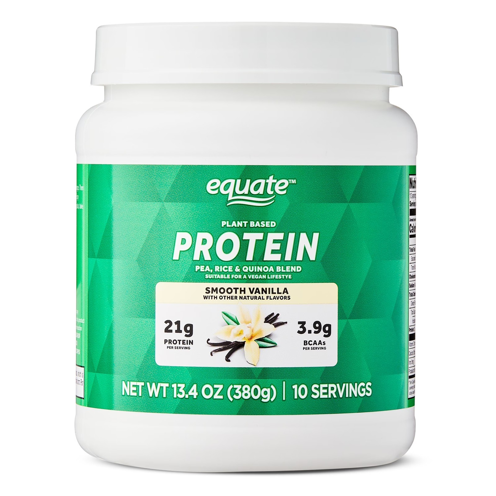 Equate Plant-Based Protein Supplement Smooth Vanilla 13.4oz