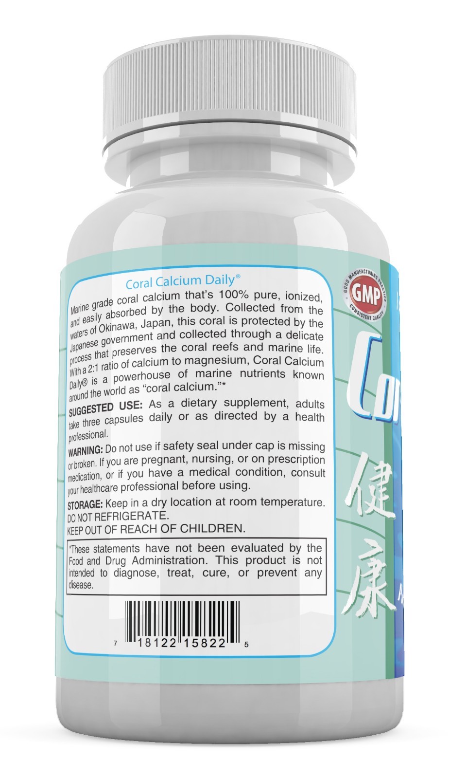 Coral Calcium Daily Original 1475mg 90 capsule Best Pure Supreme Marine Okinawan