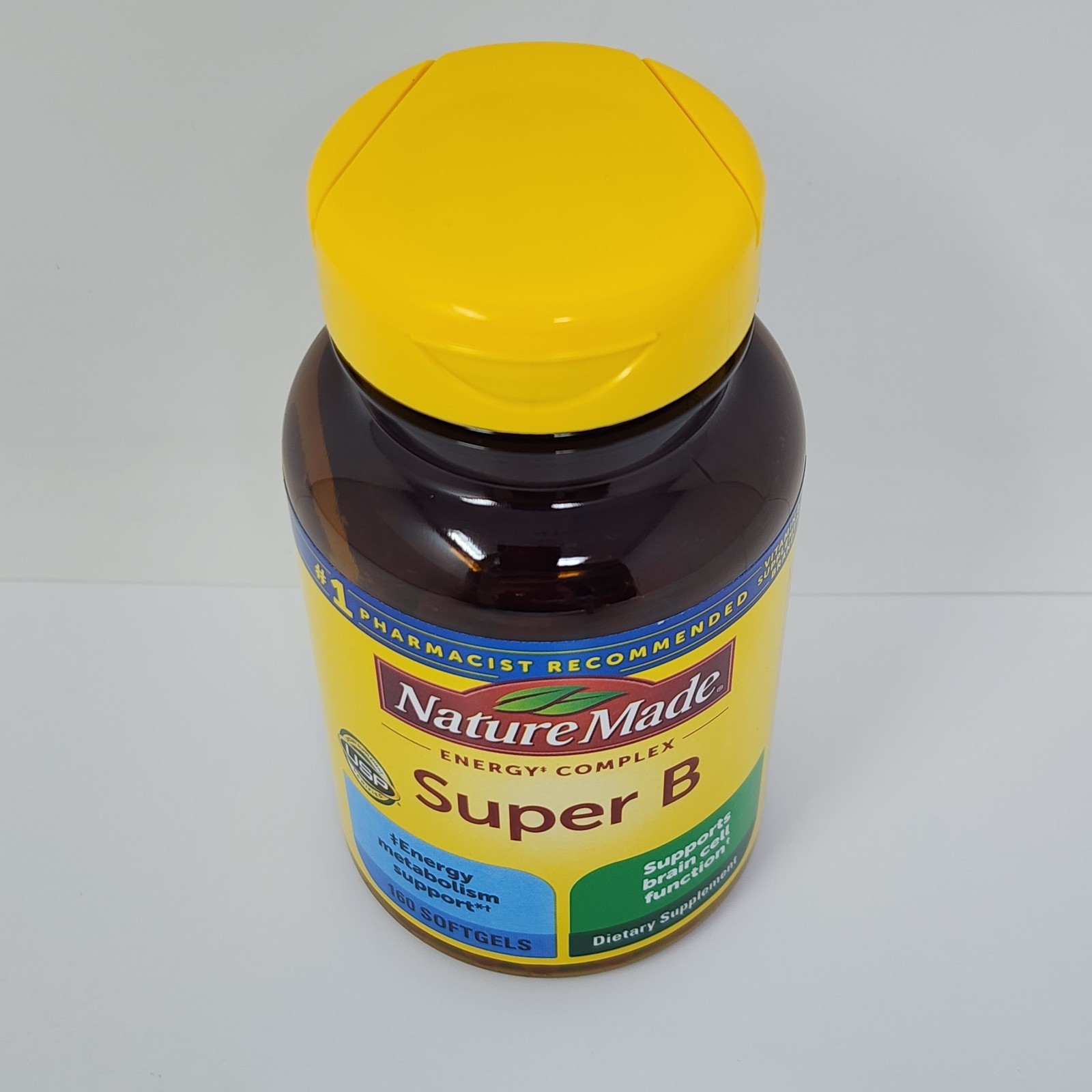 Nature Made Super B Complex Vitamins, 160 Softgels, 160 Day Supply, Exp 09/2026