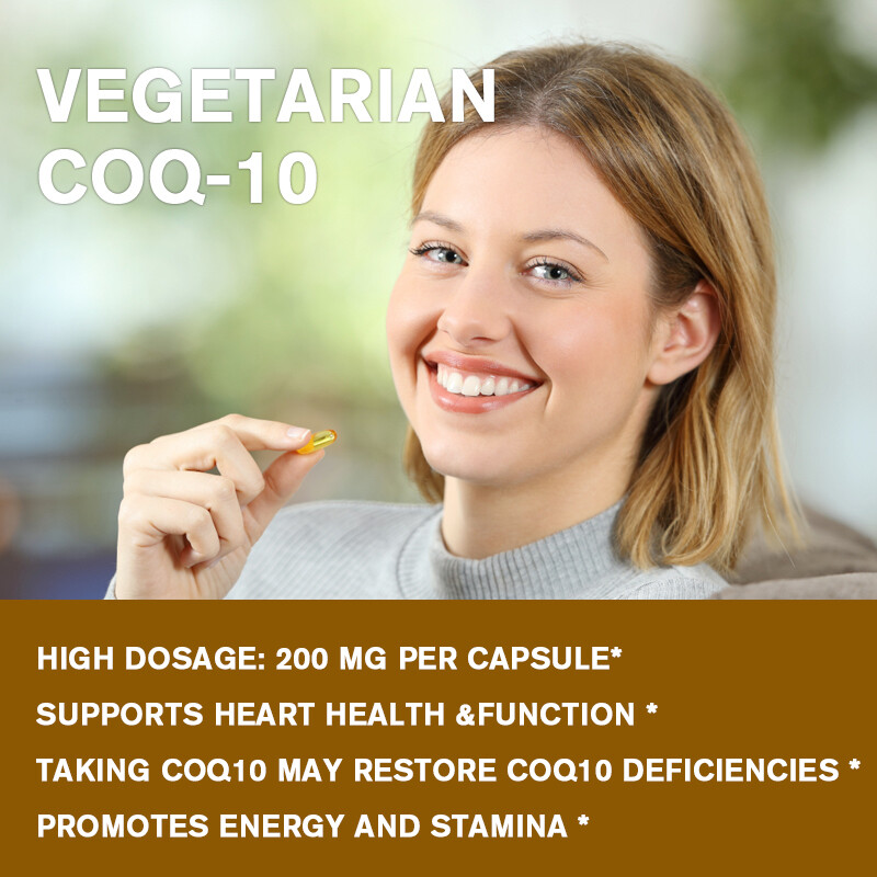 CoQ10 200mg Softgels Heart Health – Cellular Energy Production & Repair Formula