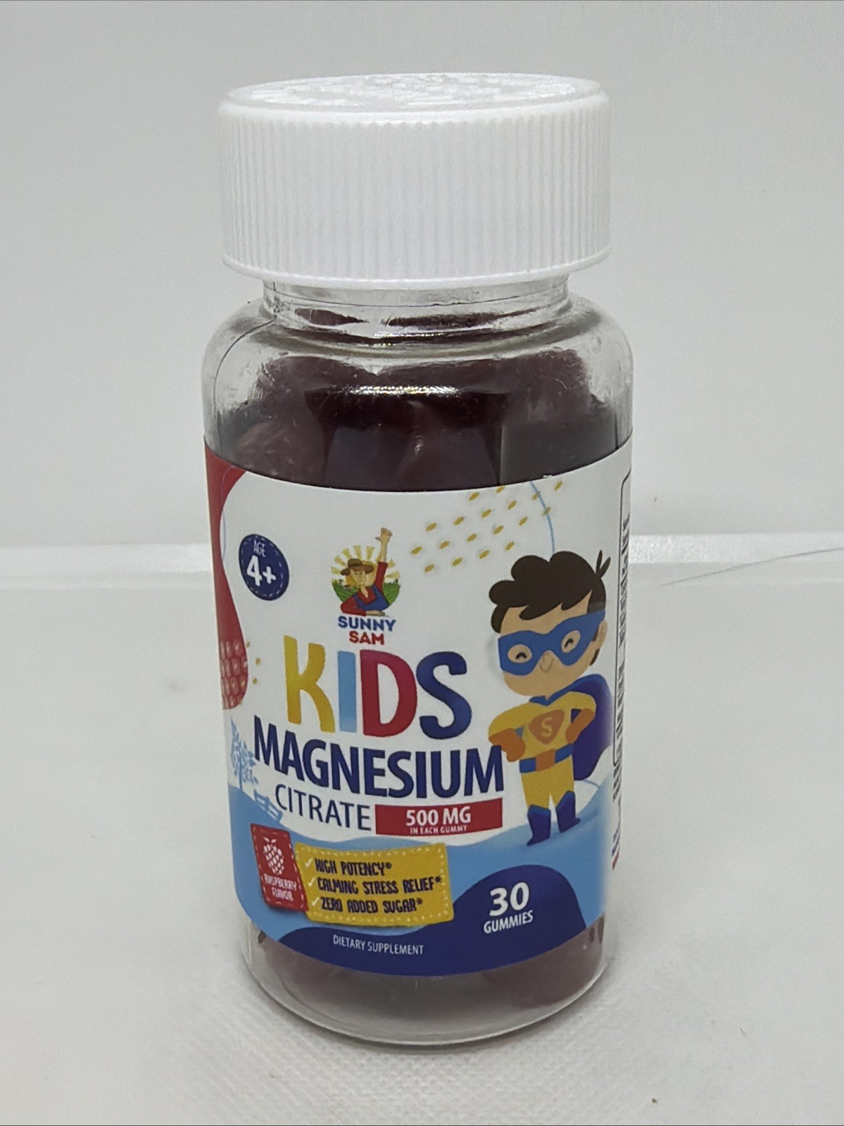 Sugar-Free Magnesium Gummies for Kids & Teens – 500mg 30 Count (Pack of 1)