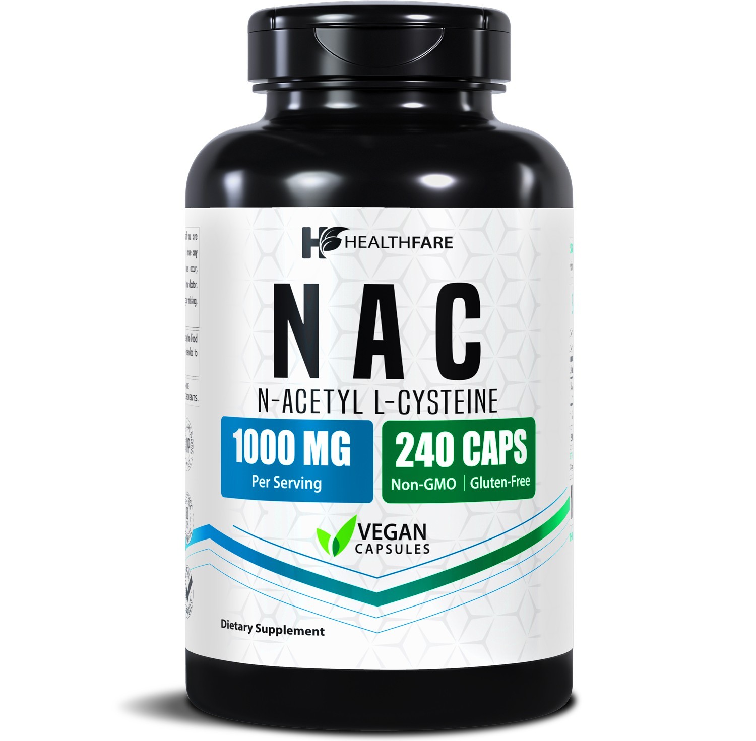 HealthFare N-Acetyl-Cysteine (NAC) 1000mg 240 Caps Immune System Function