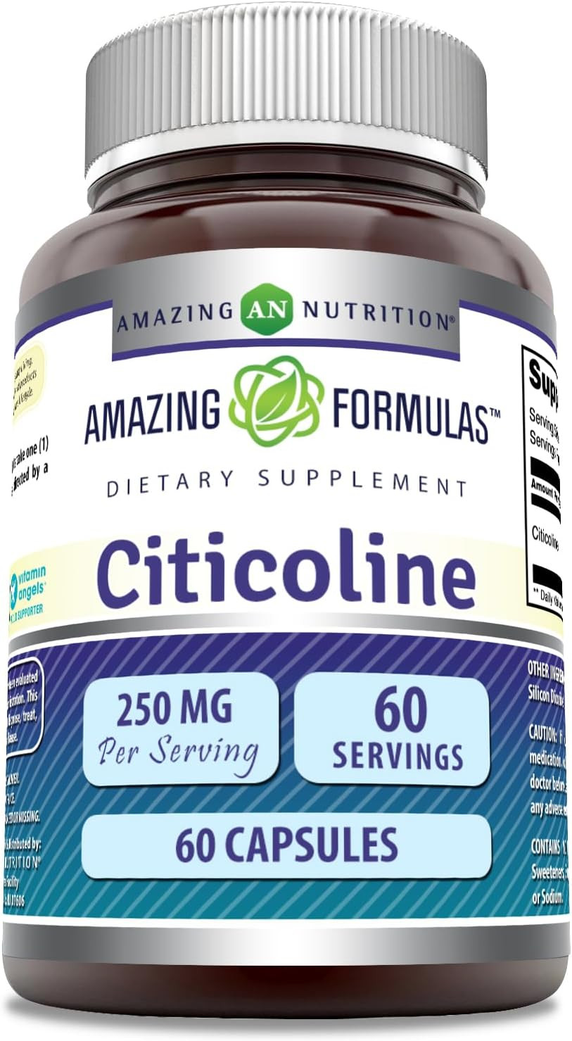 Amazing Formulas Citicoline 250 Mg | Capsules Supplement | Non-Gmo | Gluten Free