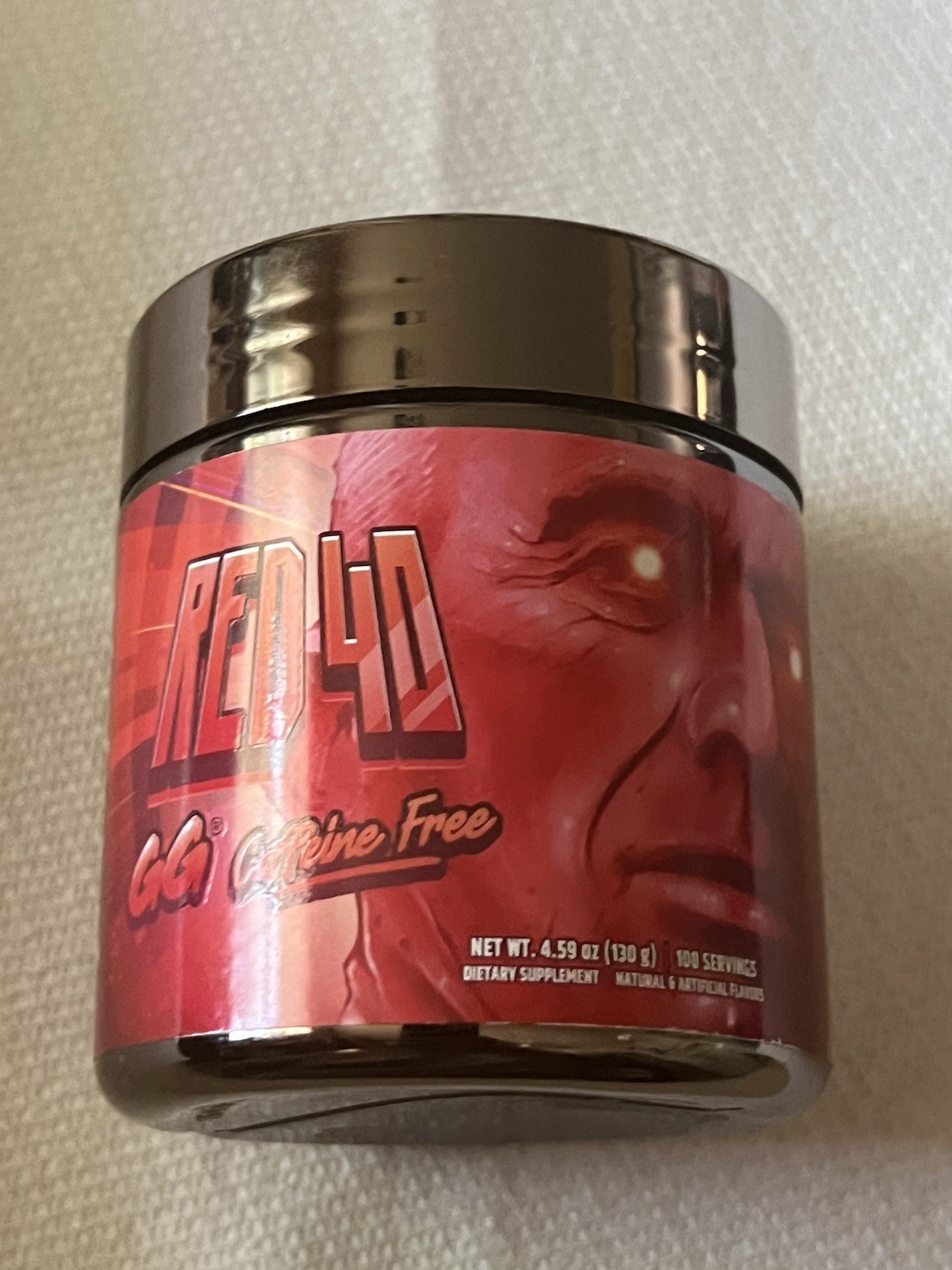 Gamersupps GG Supplement: Red 40 Limited Edition Tub 100 Servings (CaffeineFree)