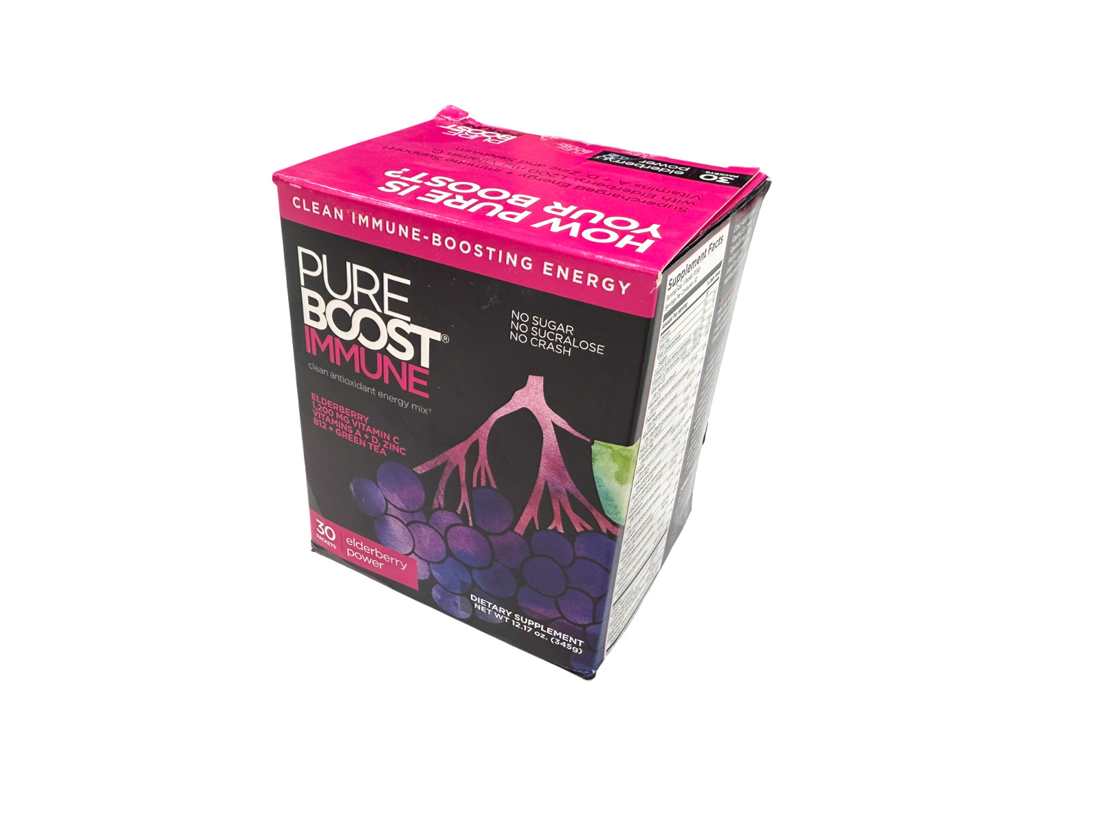 Pureboost Immune Elderberry Power Drink Mix 30 Pack