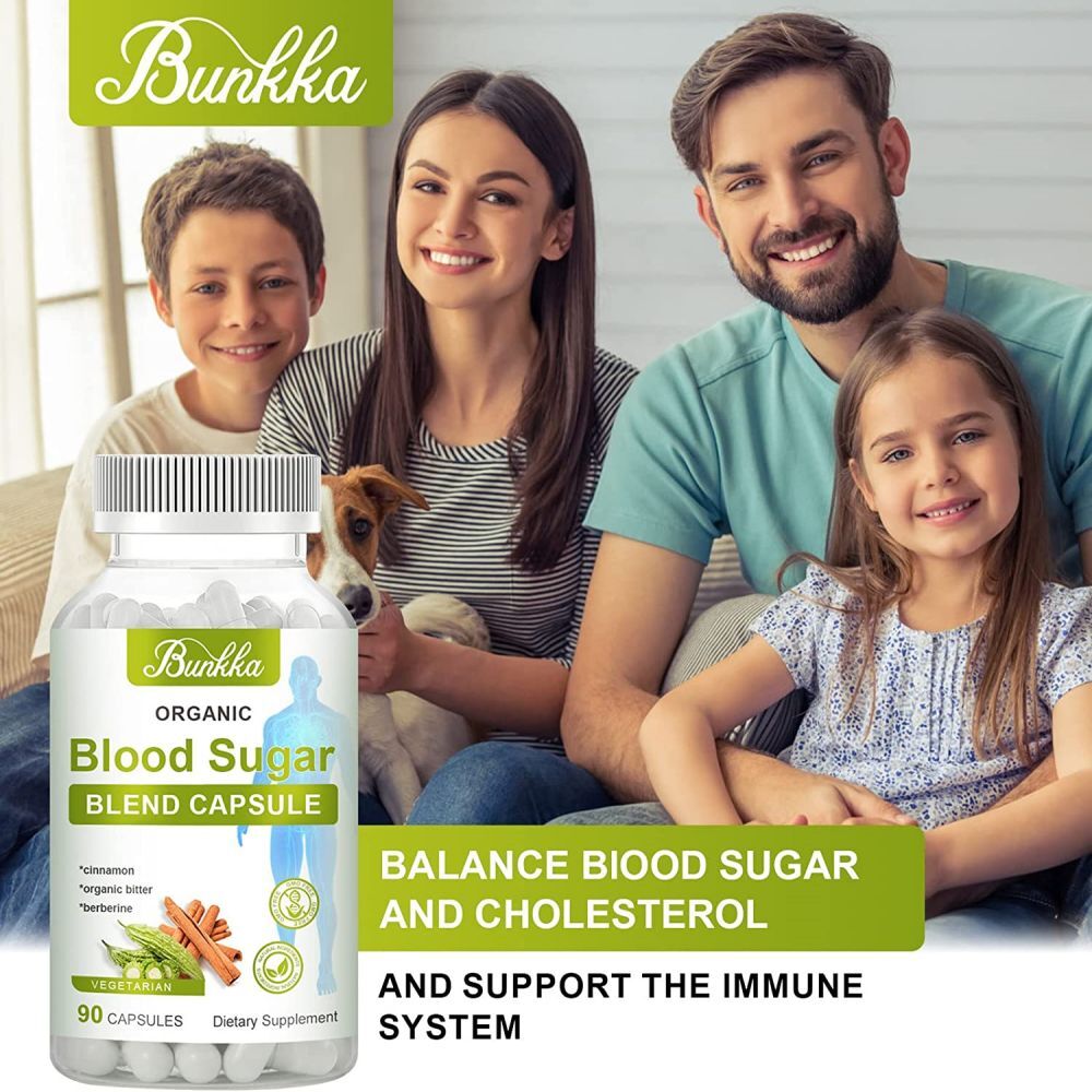 Blood Sugar Support Supplement Berberine & Cinnamon 20 Herbs Complex 90 Pills