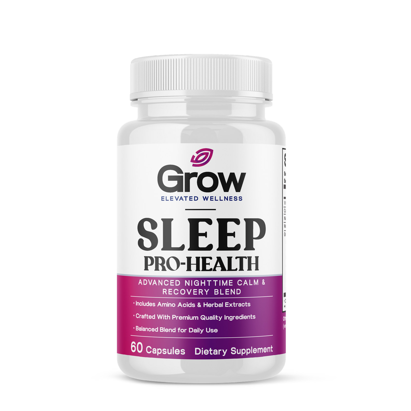 Melatonin-Free Sleep Aid – 3-in-1 Formula ,Promotes Calm Nighttime Relaxation