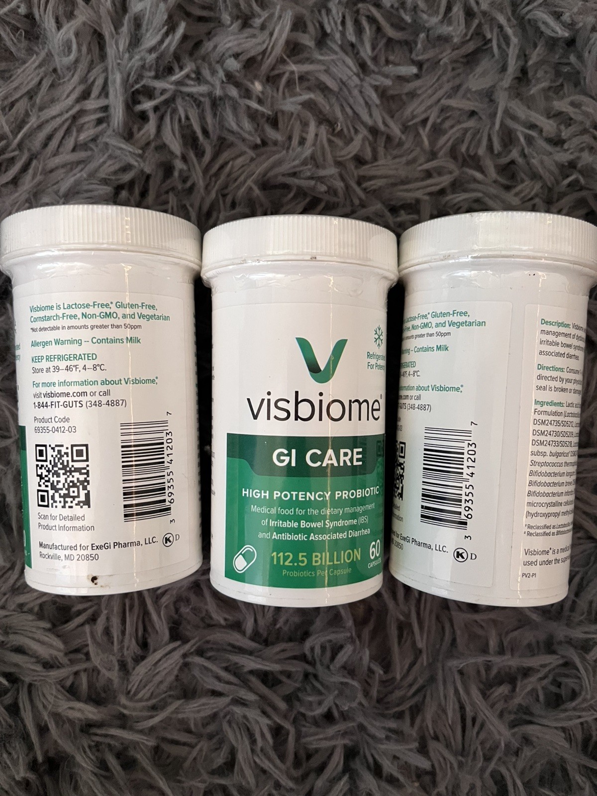 Visbiome® GI Care – High Potency Probiotic – 112.5 60 Count (Pack of 3) Exp4/26