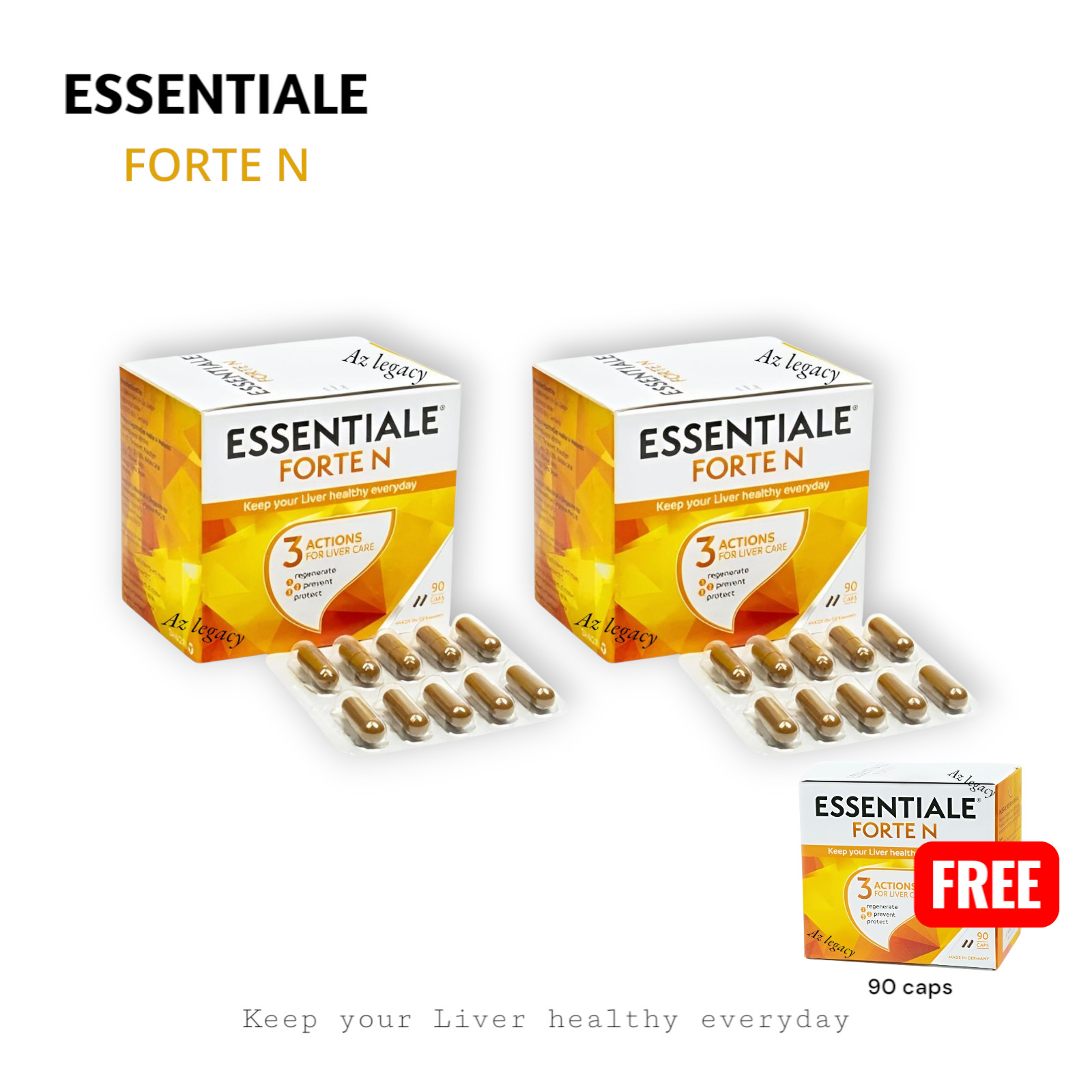 BUY 2 FREE 1 Essentiale Forte N Liver Detox & Liver Tonic Supplement 90s