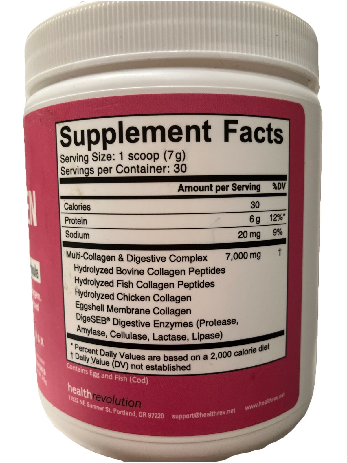 Health Revolution Multi Collagen Peptides Unflavored 210g Peptine DigeSEB 5/27