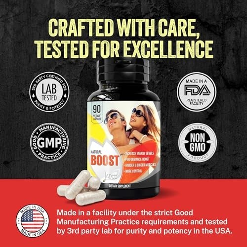 Men’s Health Supplement Energy Stamina Strength Booster Capsules