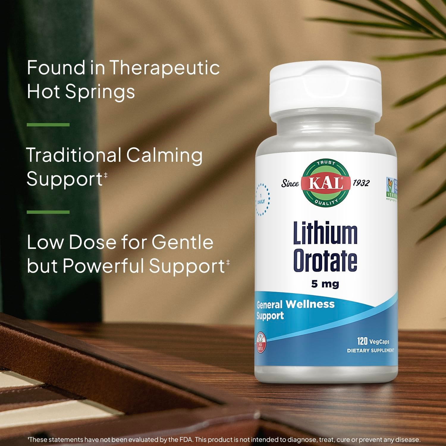 Lithium Orotate 5mg – Chelated Mood Support Supplement, 120 VegCaps x2, Bioavail