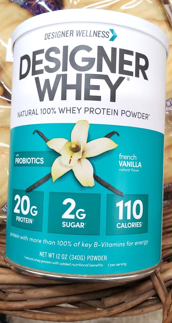 2 PACK DESIGNER WHEY NATURAL WHEY PROTEIN POWDER FRENCH VANILLA FLAVOR
