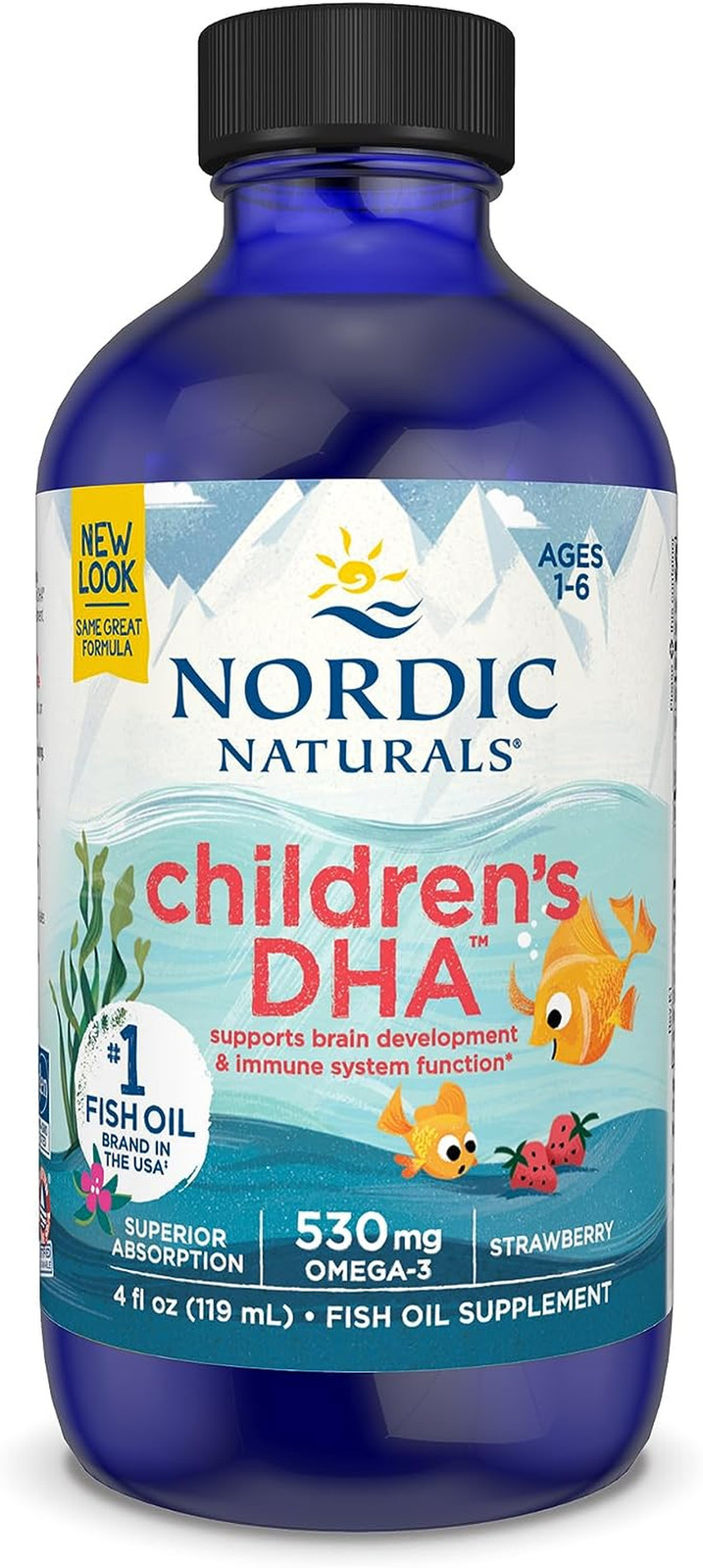 Nordic Naturals Children’S DHA for Kids, Strawberry – 4 Ounces