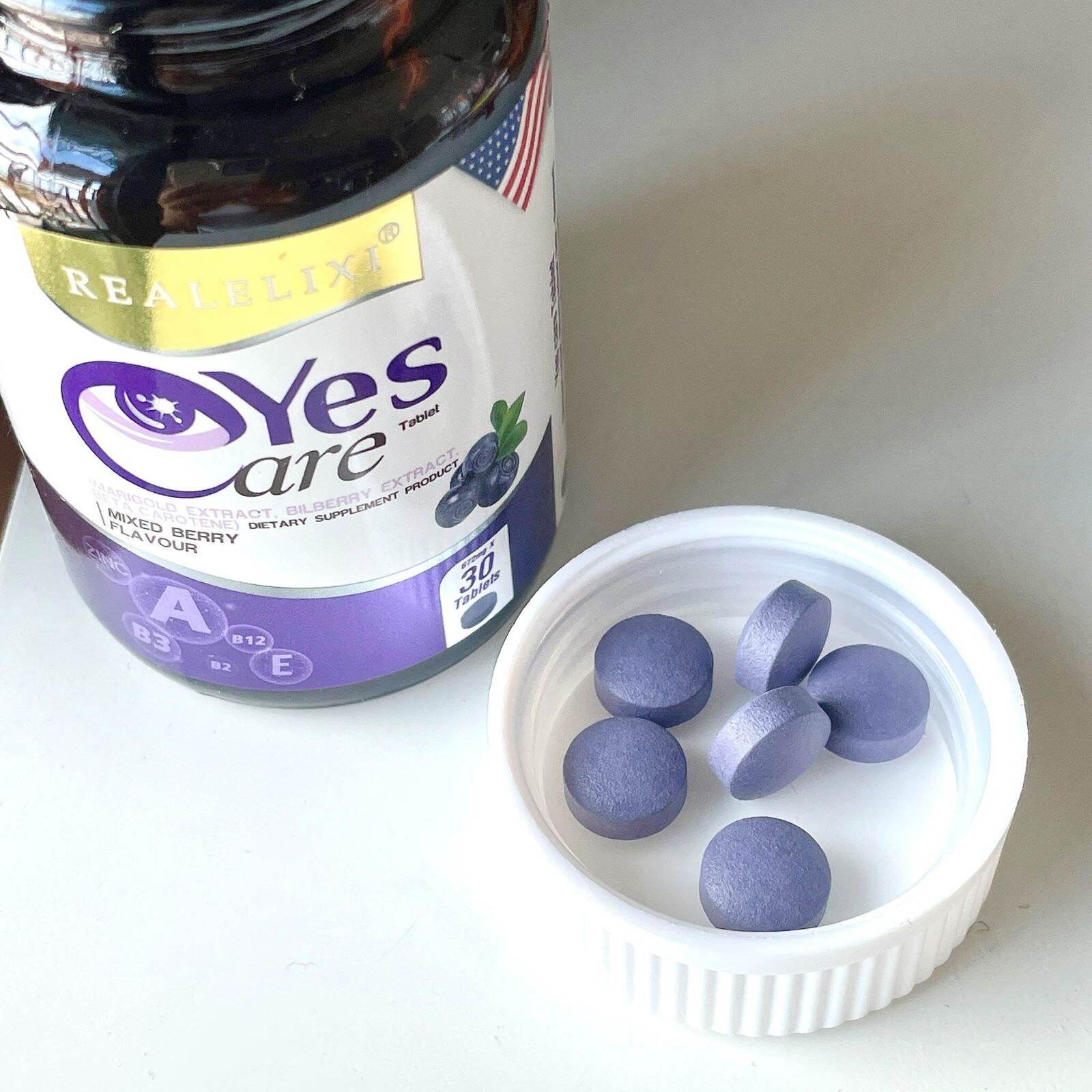 3x Yes Care eye care dietary supplement marigold extract lutein 30 tablets
