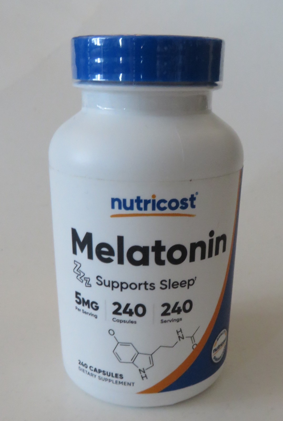 Nutricost Melatonin 5mg, 240 Capsules – 5mg Per Serving Exp. 04/2028 NEW