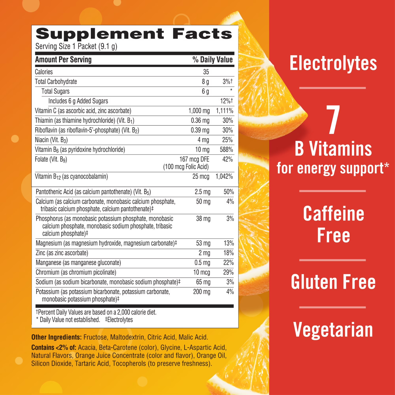 Emergen-C 1000Mg Vitamin C Powder for Immune Support Super Orange – 60 Count
